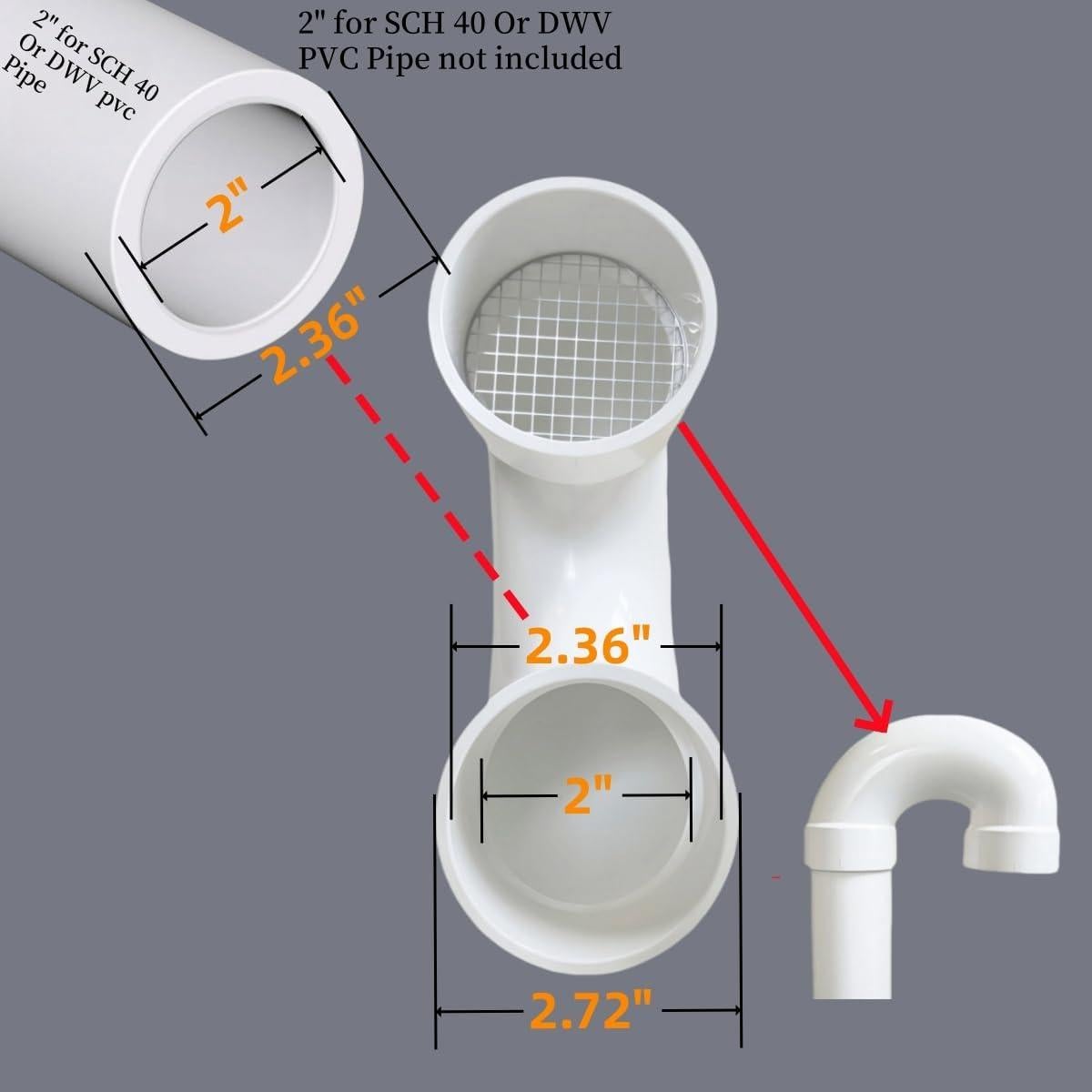 Pantalla de Ventilación PVC 2" LGQF-LL con Malla Acero Inoxidable