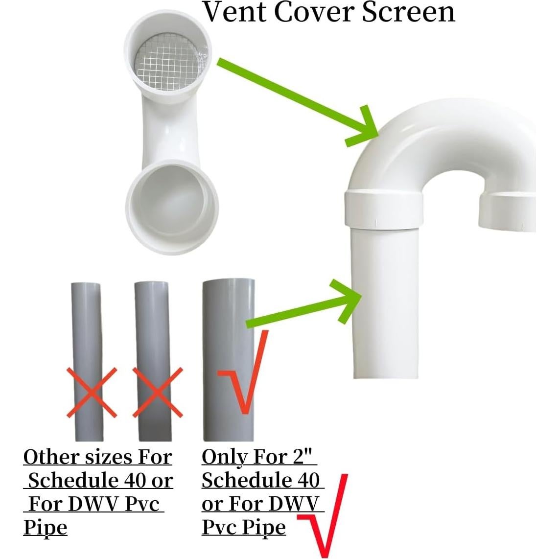 Pantalla de Ventilación PVC 2" LGQF-LL con Malla Acero Inoxidable