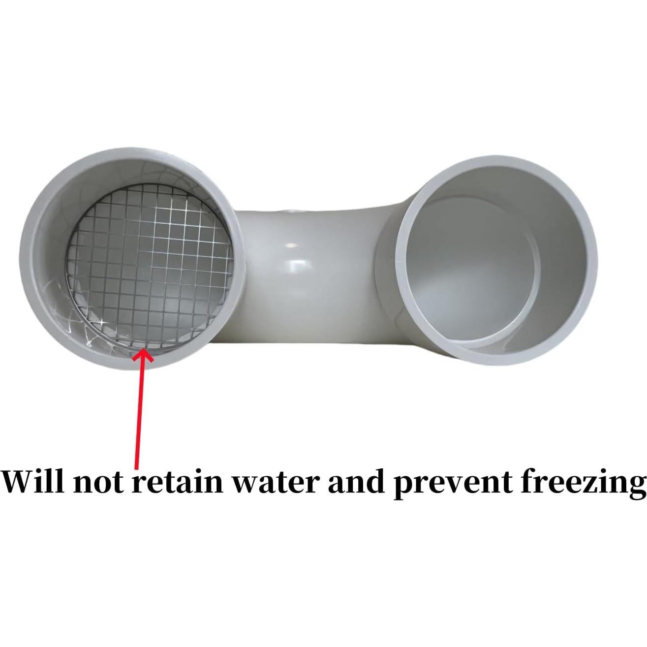 Pantalla de Ventilación PVC 2" LGQF-LL con Malla Acero Inoxidable