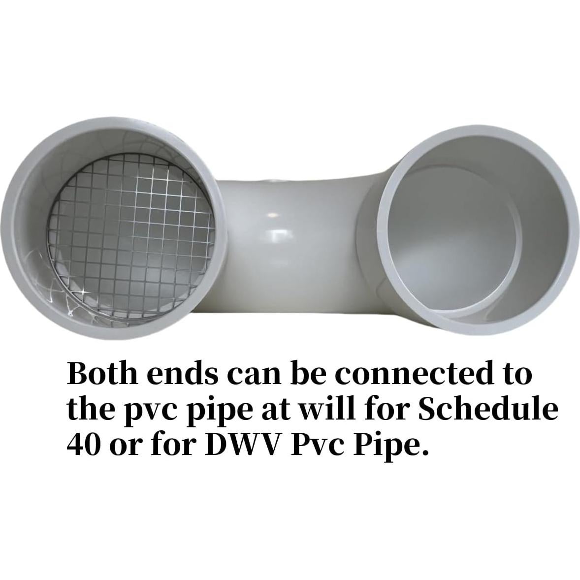 Pantalla de Ventilación PVC 2" LGQF-LL con Malla Acero Inoxidable