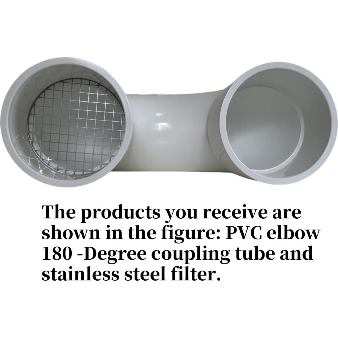 Pantalla de Ventilación PVC 2" LGQF-LL con Malla Acero Inoxidable