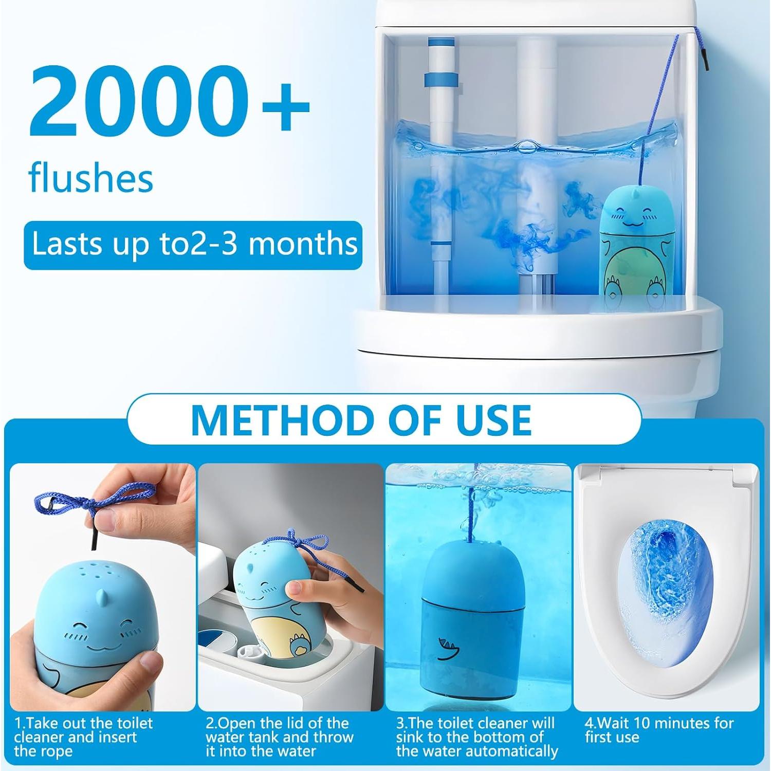 Limpiador de Inodoro Rilafuvu Dinosaurio Azul 283g Automático