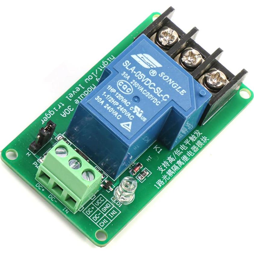 Módulo de Relé 5V 30A HiLetgo Aislación Optoacoplador 2 Pcs
