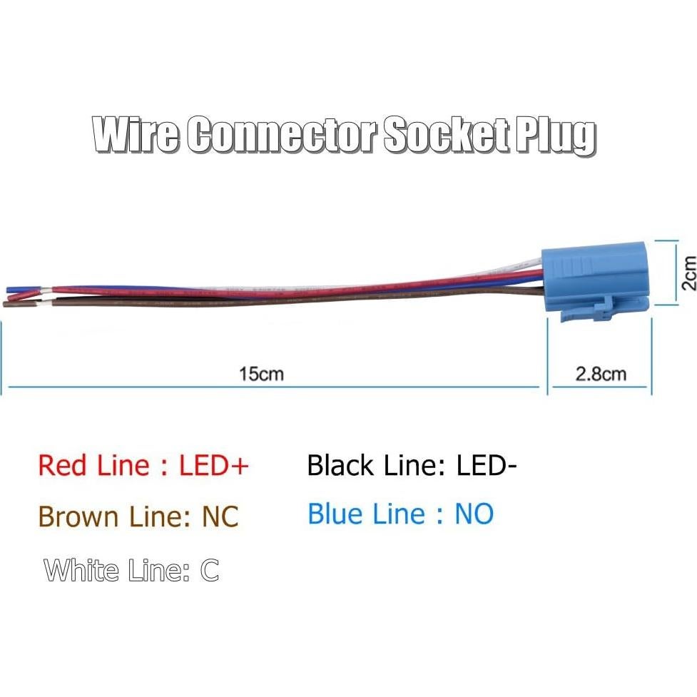 Interruptor de Botón Pulsador Quentacy 19mm IP65 Azul 12V