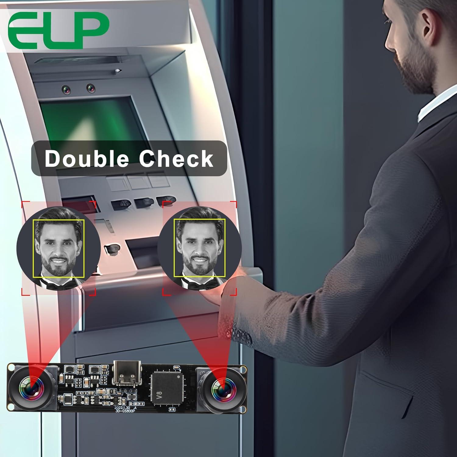 Módulo de Cámara USB ELP 2MP Monocromático 800P 120fps