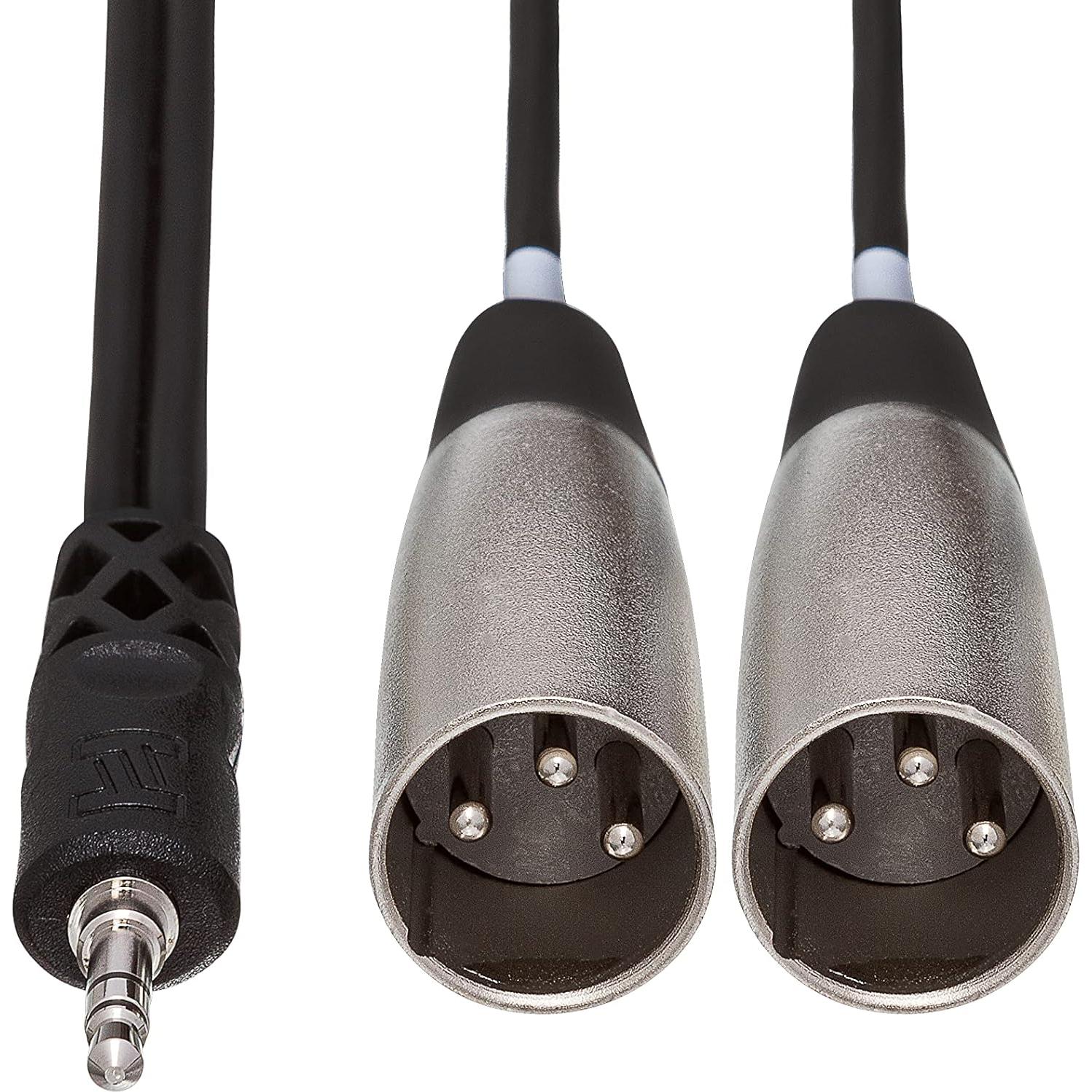 Cable de ruptura estéreos Hosa 3.5 mm TRS a XLR y 1/4 TS