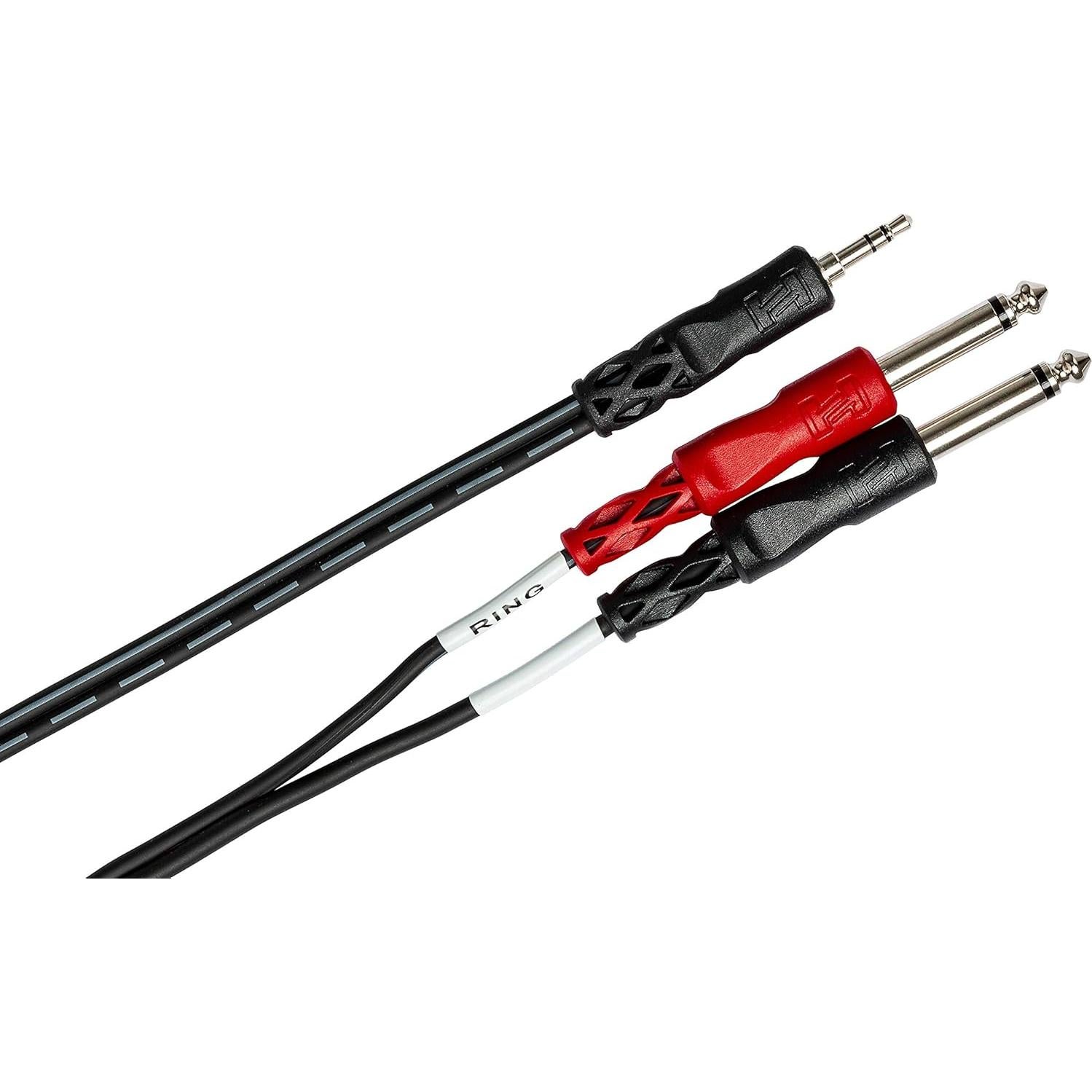 Cable de ruptura estéreos Hosa 3.5 mm TRS a XLR y 1/4 TS