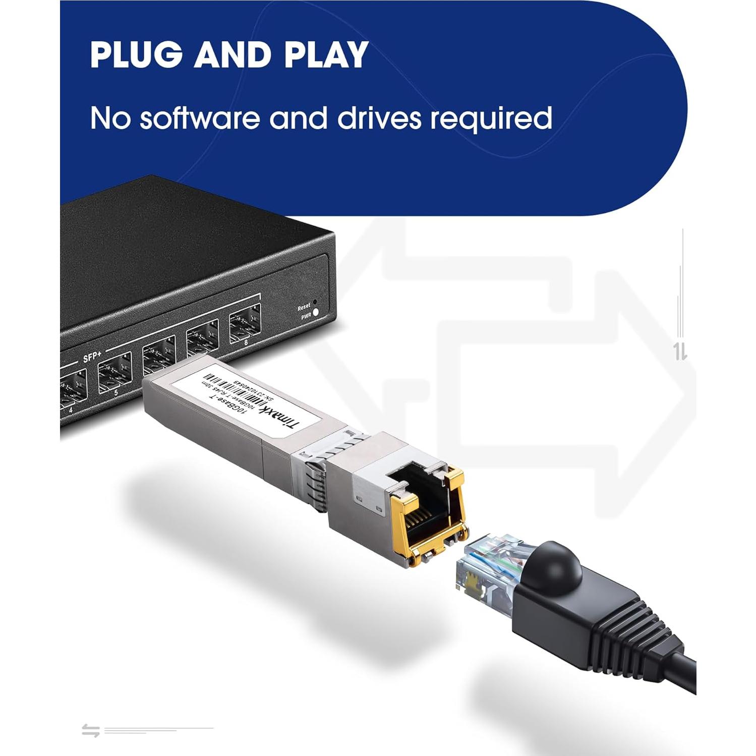 Transceptor SFP+ 10GBase-T Timaxk RJ-45 hasta 30m