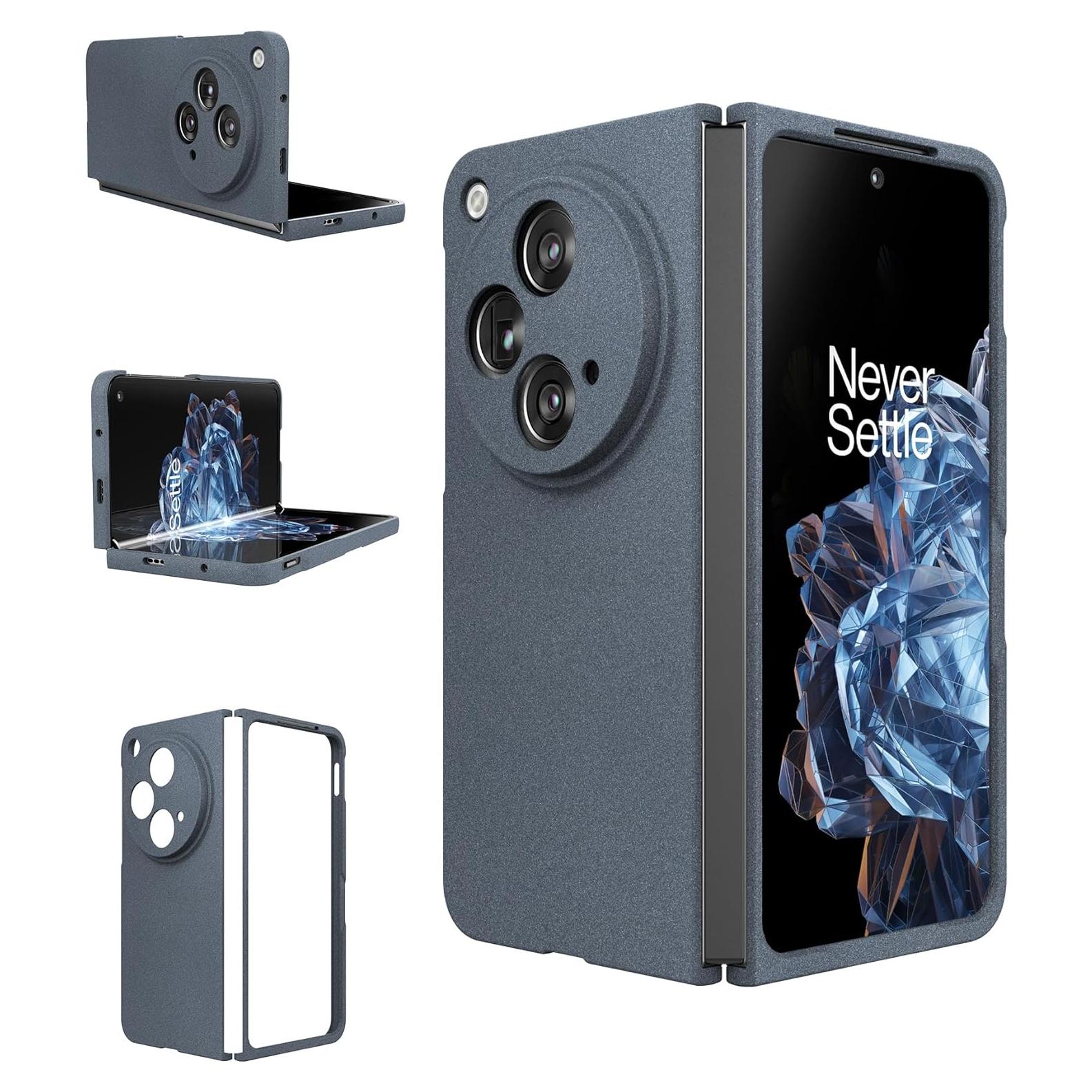 Funda Slim Fit Eastcoo para OnePlus Open 5G - Gris, Carga Inalámbrica