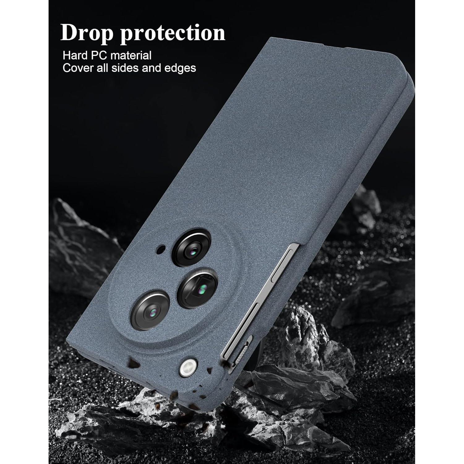 Funda Slim Fit Eastcoo para OnePlus Open 5G - Gris, Carga Inalámbrica