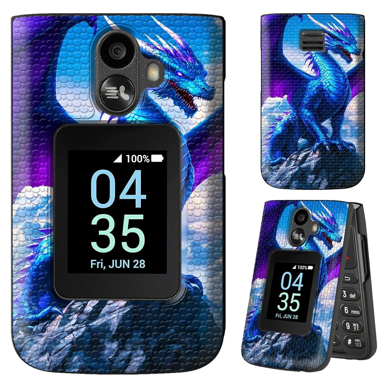 Funda Dikoer para TCL Flip 3 T435 (2024) con Protector Vidrio