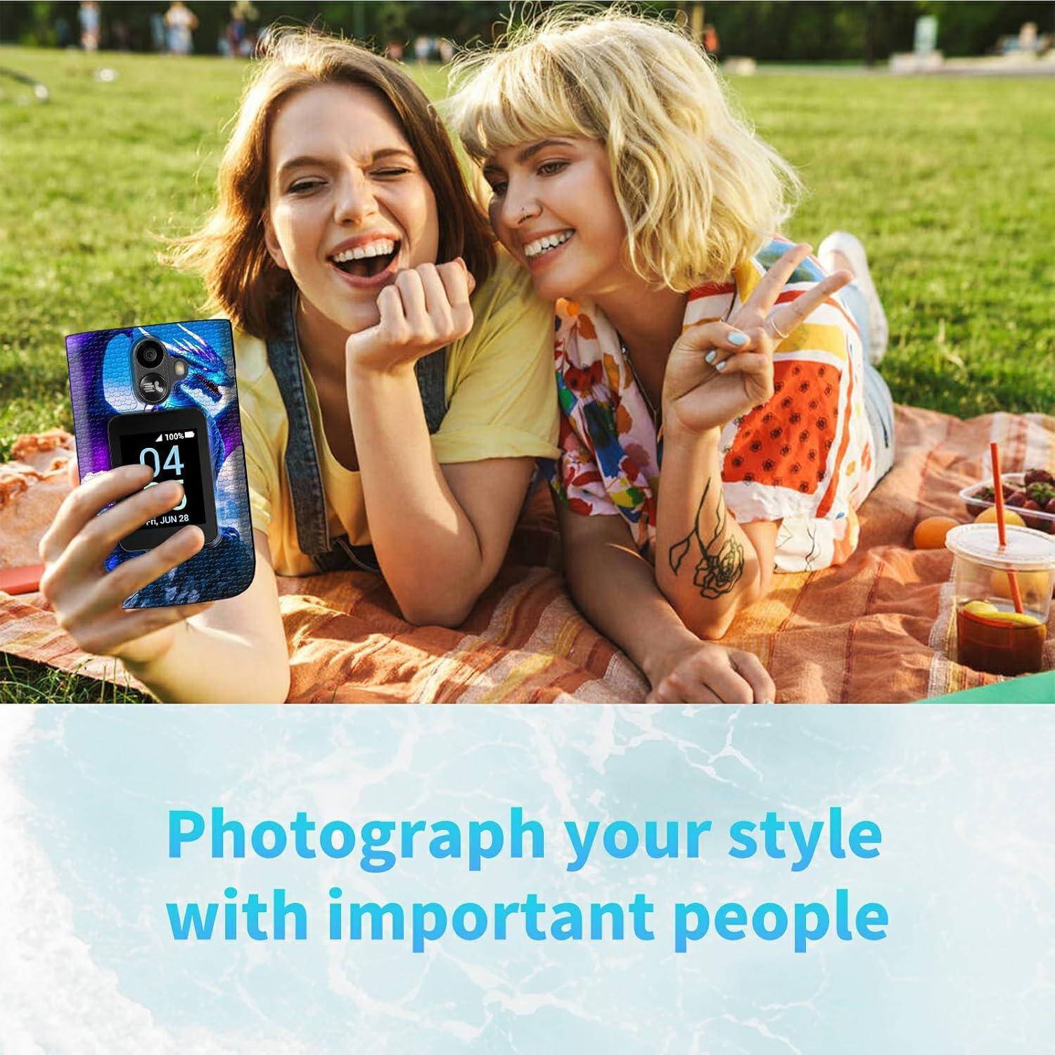 Funda Dikoer para TCL Flip 3 T435 (2024) con Protector Vidrio