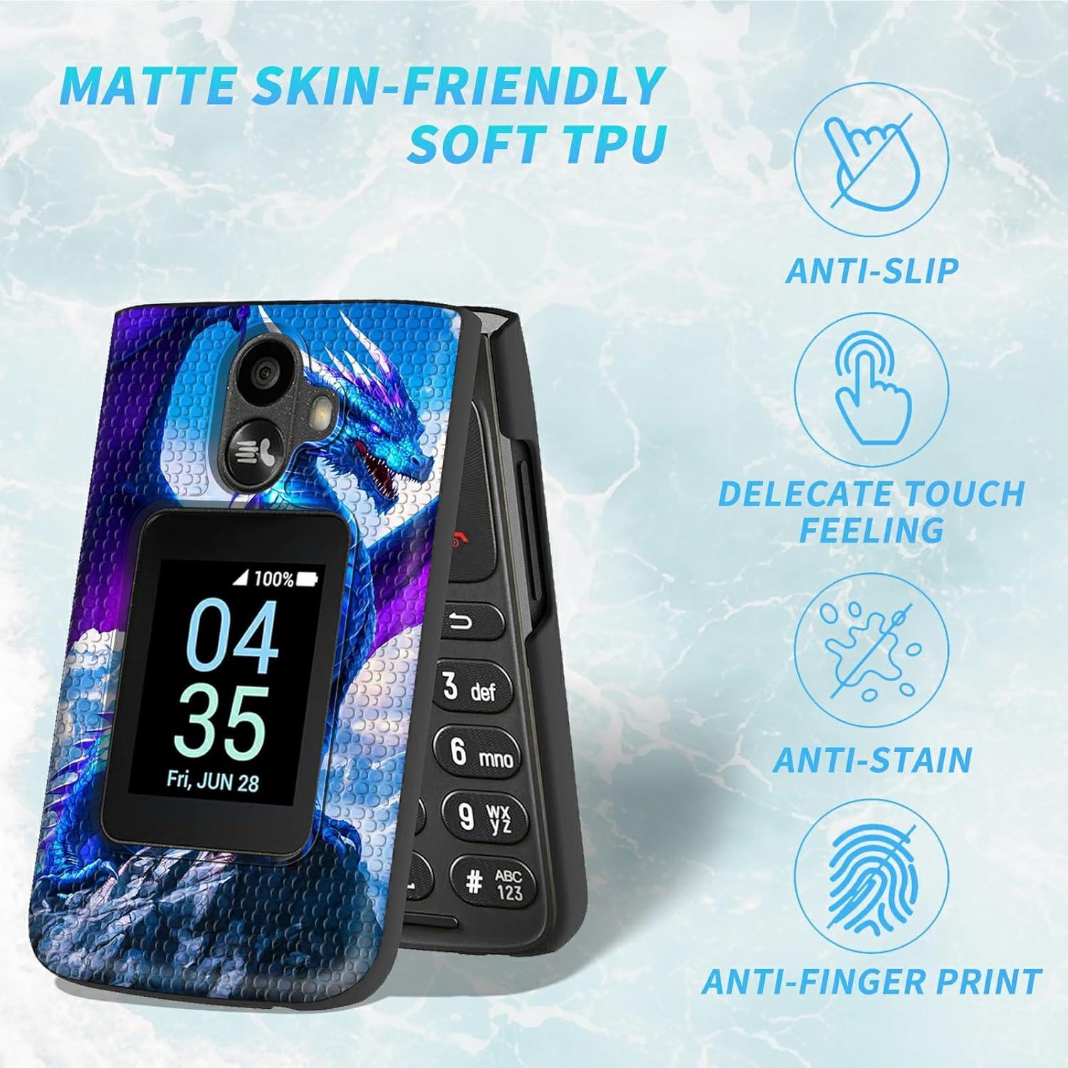 Funda Dikoer para TCL Flip 3 T435 (2024) con Protector Vidrio