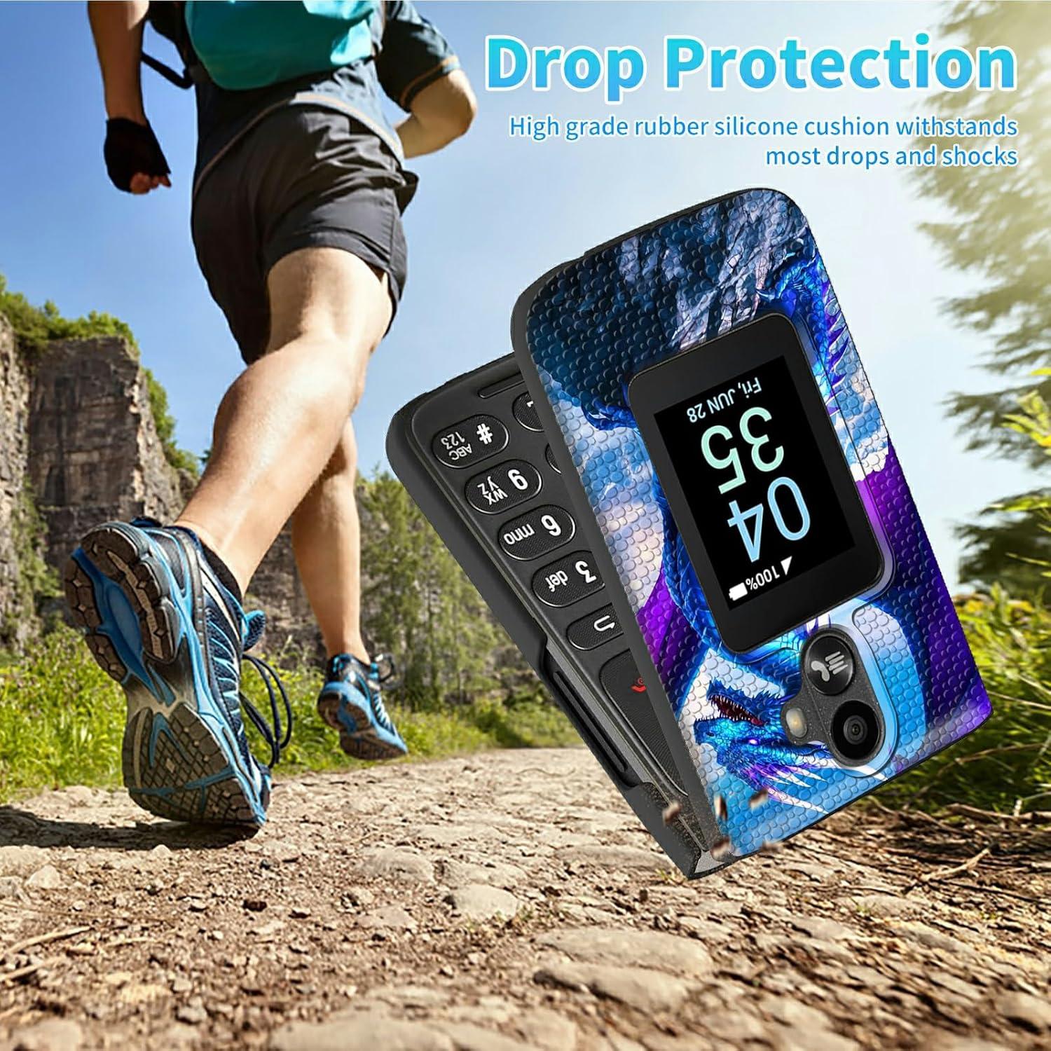 Funda Dikoer para TCL Flip 3 T435 (2024) con Protector Vidrio