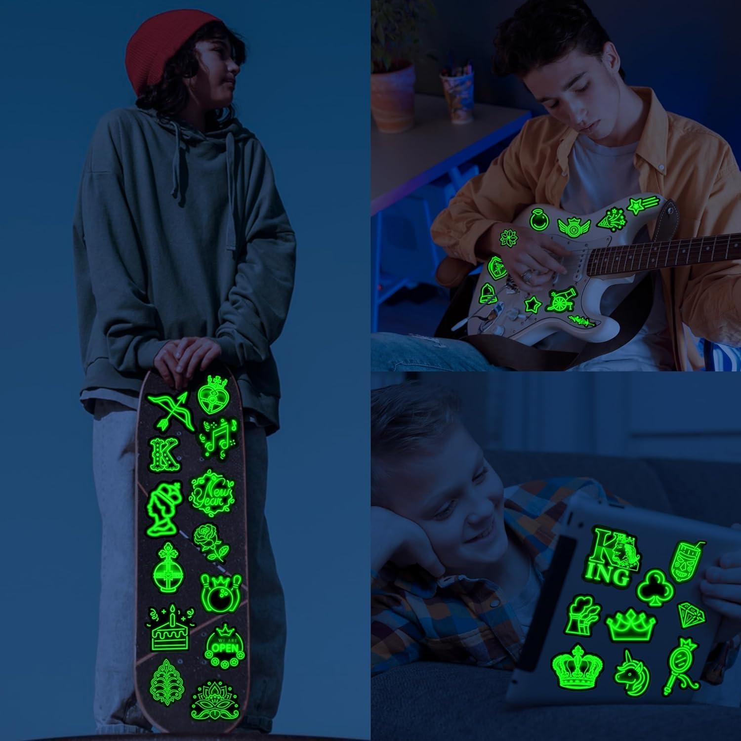 Calcomanías Neón Brillantes Robmoda para Botellas de Agua - 75 PCS