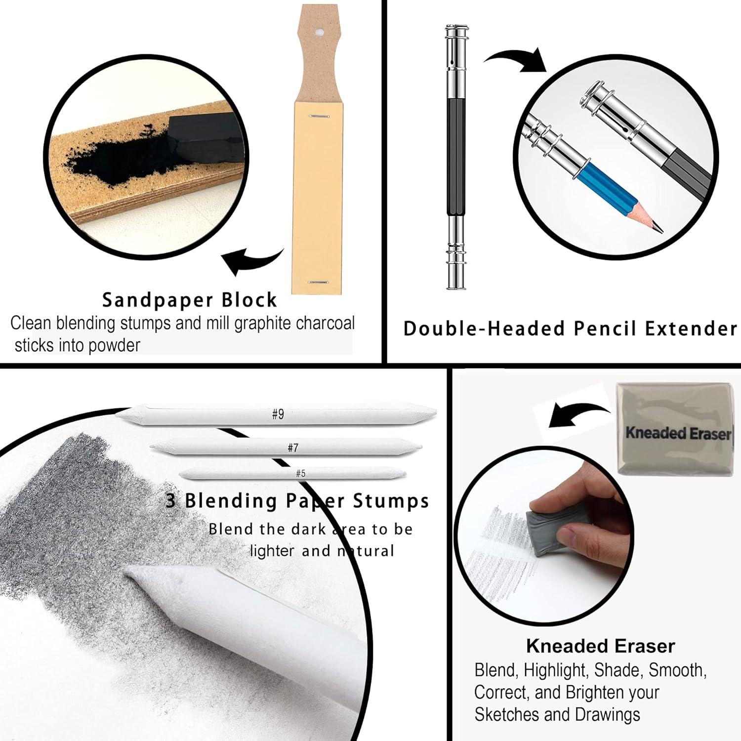 Kit de Dibujo KALOUR 33 Piezas con Funda de Viaje