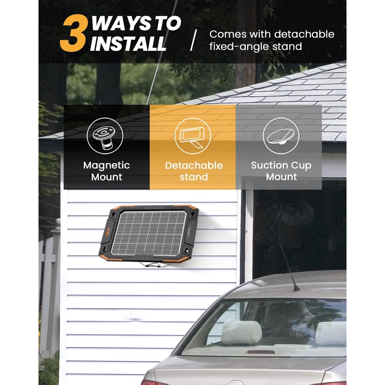 Cargador Solar BALDR 12V 13W Doble Cara Impermeable