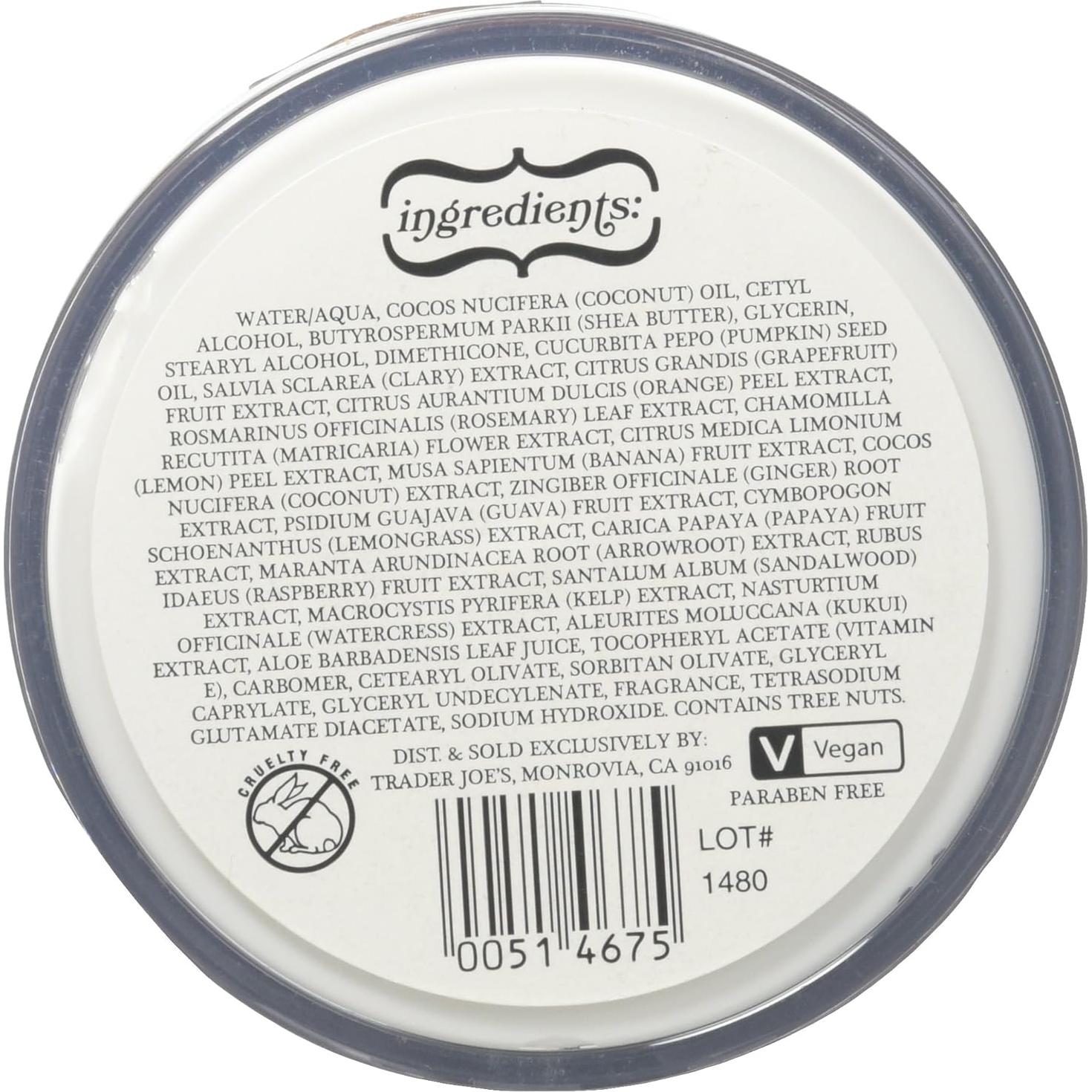 Manteca Corporal de Calabaza Trader Joe's 227g - Hidratante Nutritivo