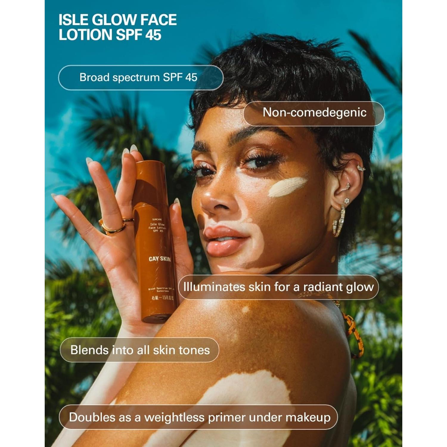 Cay Skin Isle Glow Hidratante Facial SPF 45 - 85 g