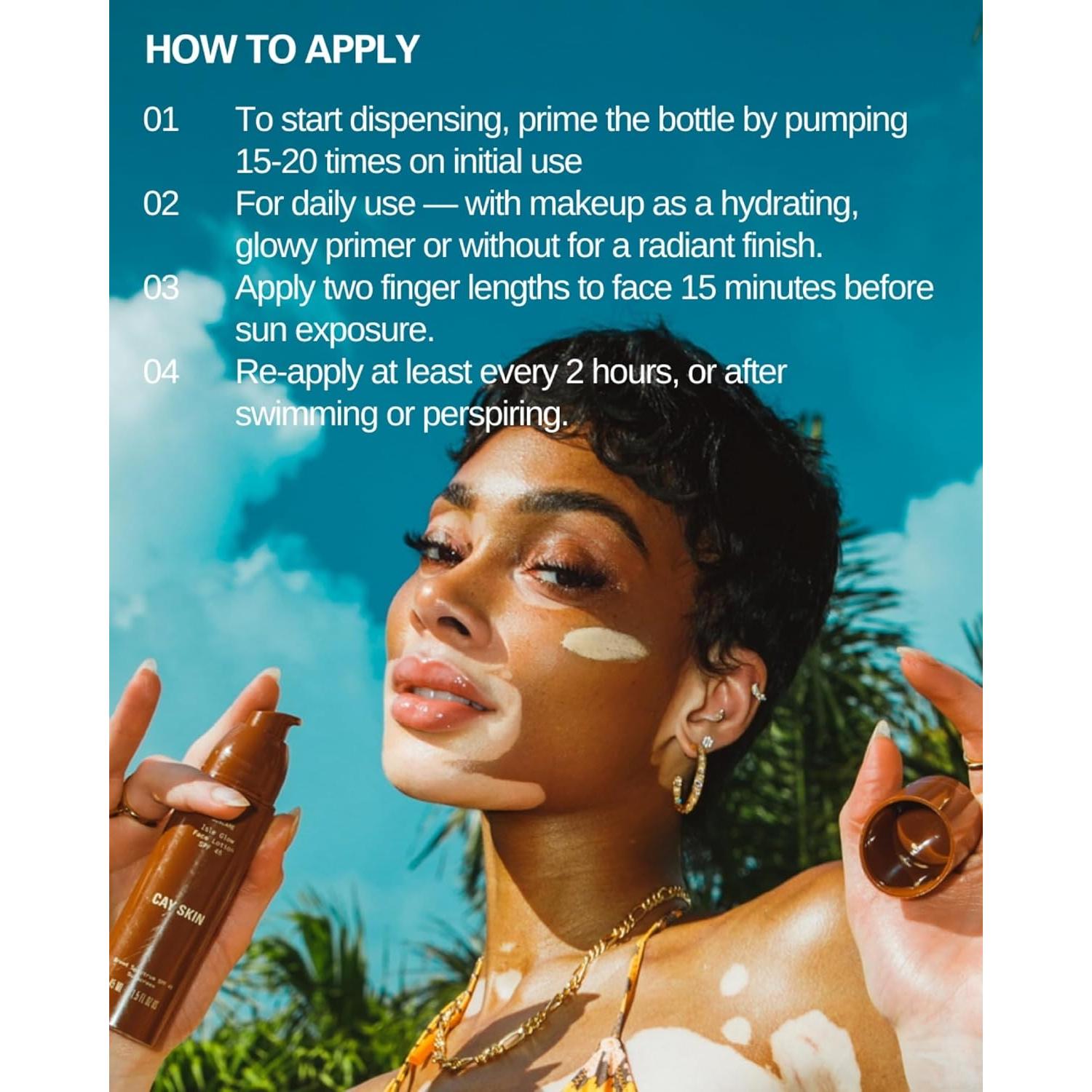 Cay Skin Isle Glow Hidratante Facial SPF 45 - 85 g