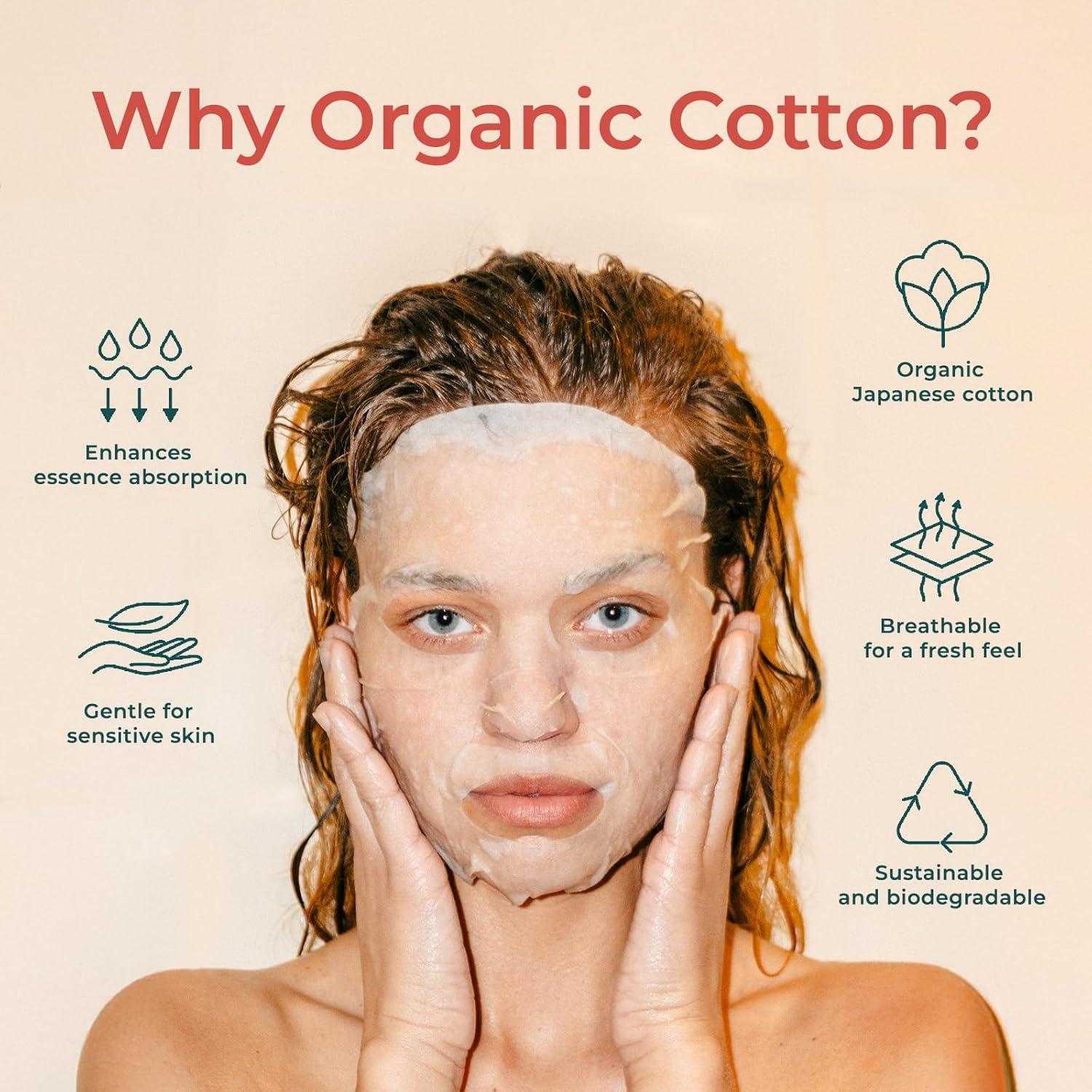 Mascarilla de Hoja INNA ORGANIC - Antienvejecimiento, 5 Piezas