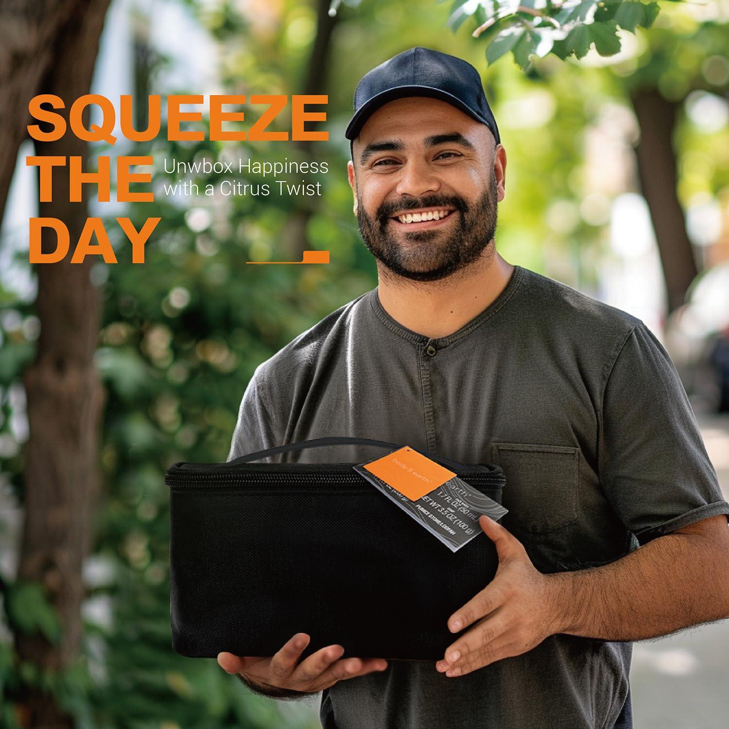 Cesta de Regalo Body & Earth para Hombres - Set de Baño Aroma Cítrico