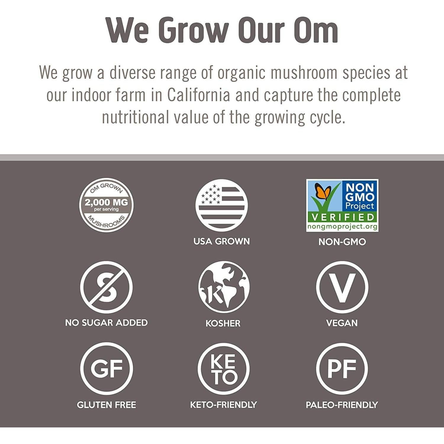 Cápsulas de Hongo Chaga Om Superfood - 90 Unidades, Antioxidantes