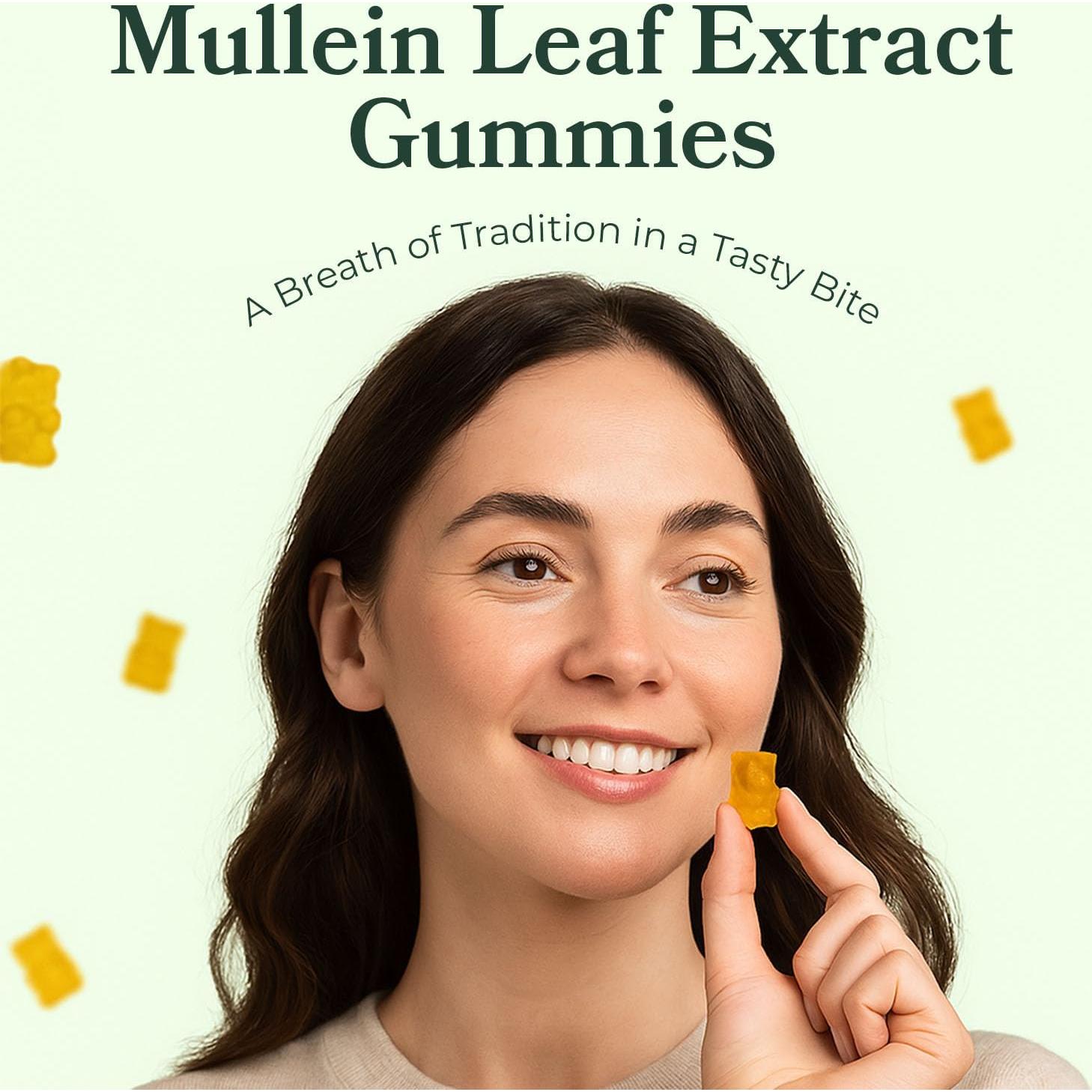 Gomas Diarias Betterbrand BetterLungs 1000mg Mullein Sabor Pera