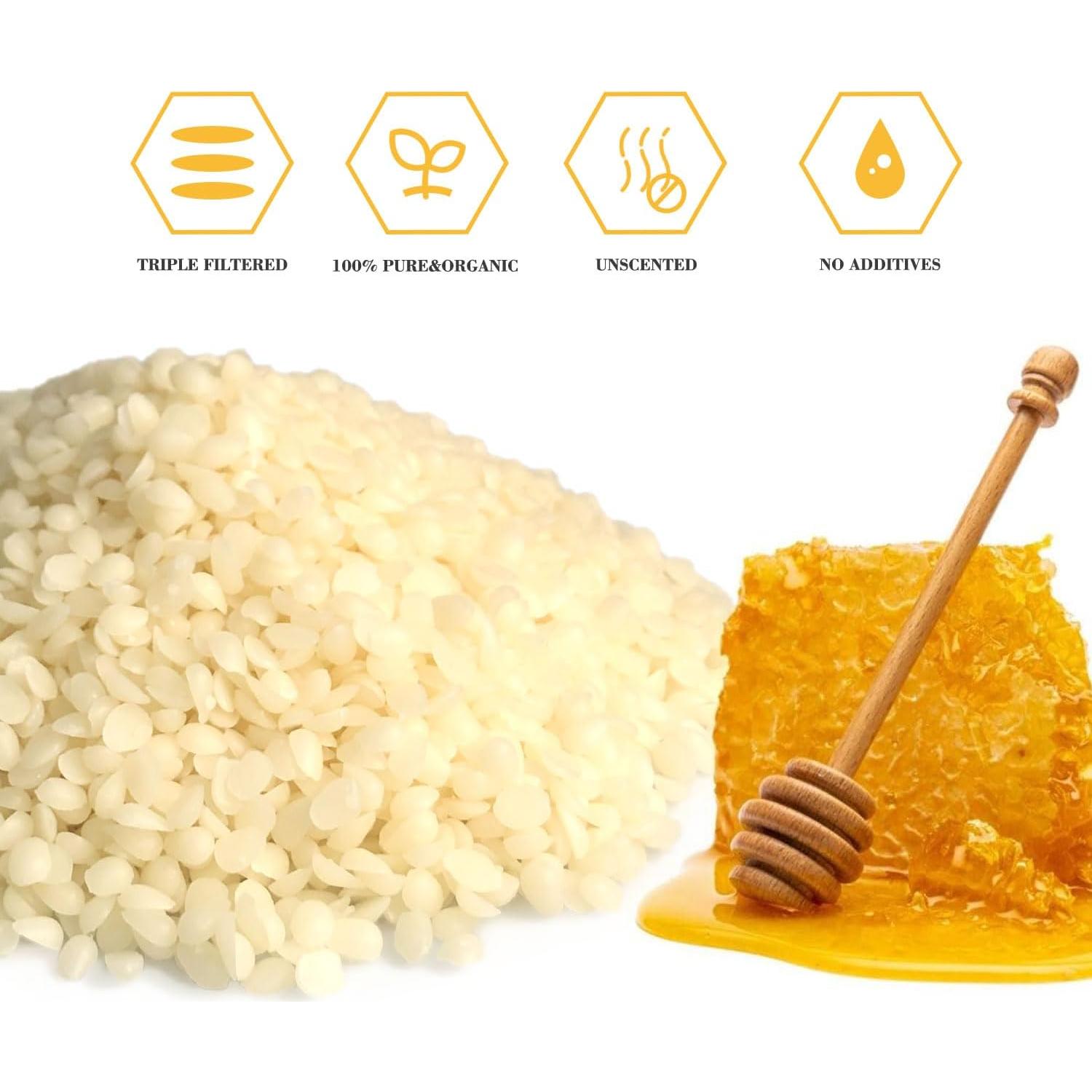 Pellets de Cera de Abeja Orgánica TRINIDa 0.90 kg para Velas DIY