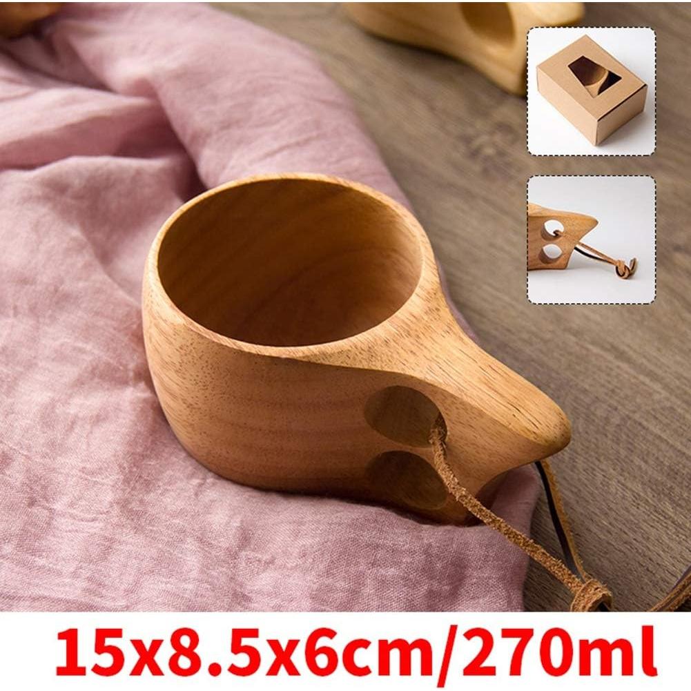 Taza de Madera URMAGIC 150ml/270ml para Camping y Café