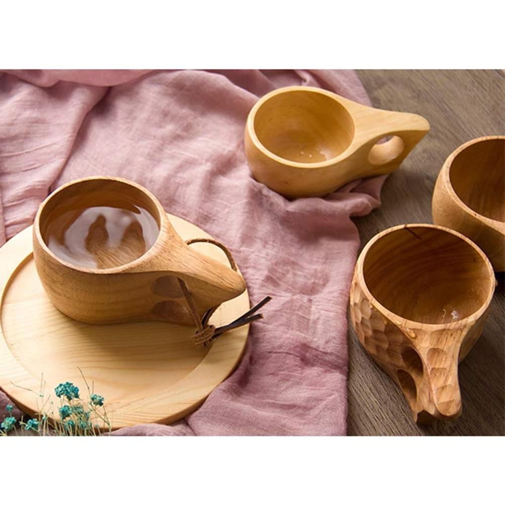 Taza de Madera URMAGIC 150ml/270ml para Camping y Café