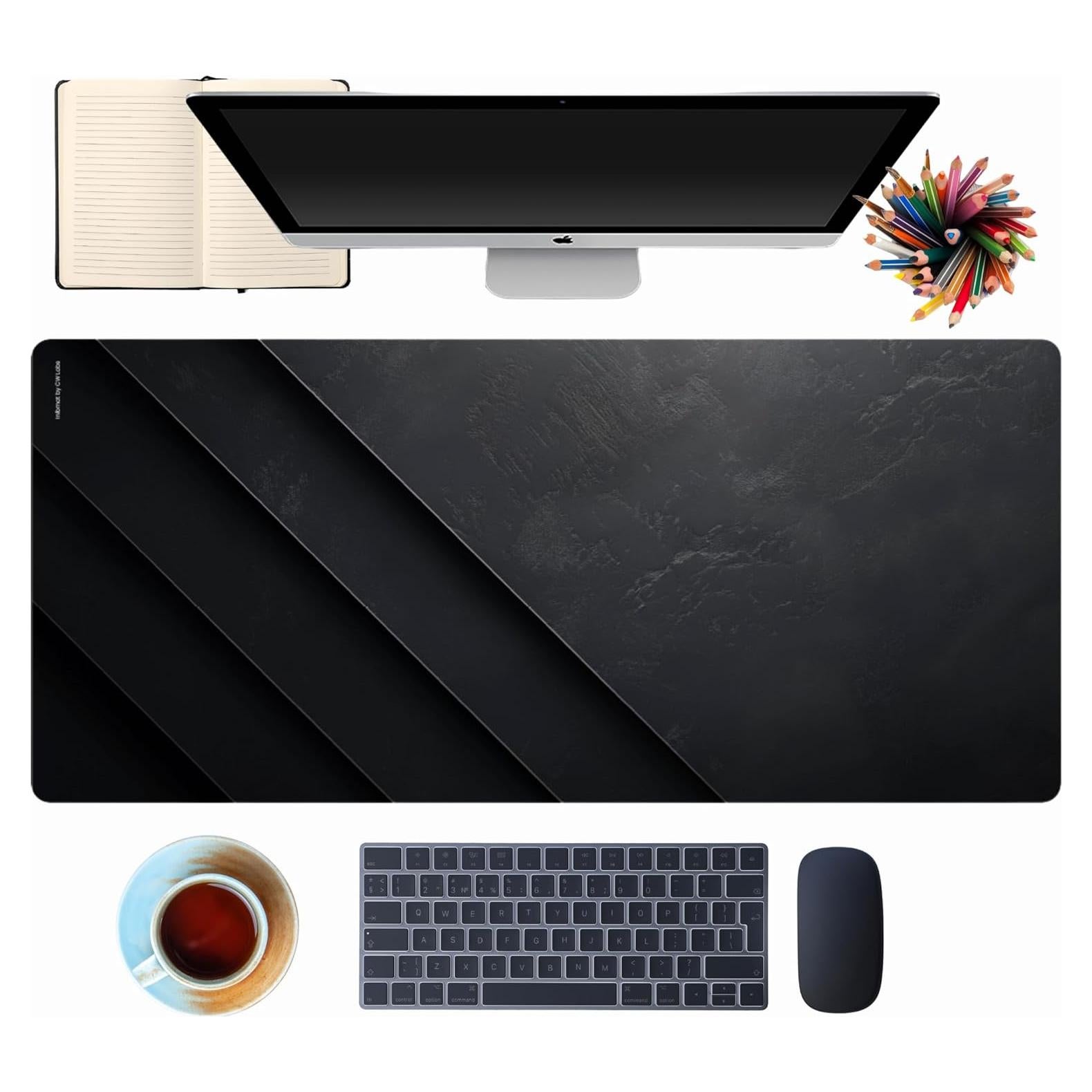 Alfombrilla de Ratón InfoMat Black Stone 90x40 cm Antideslizante