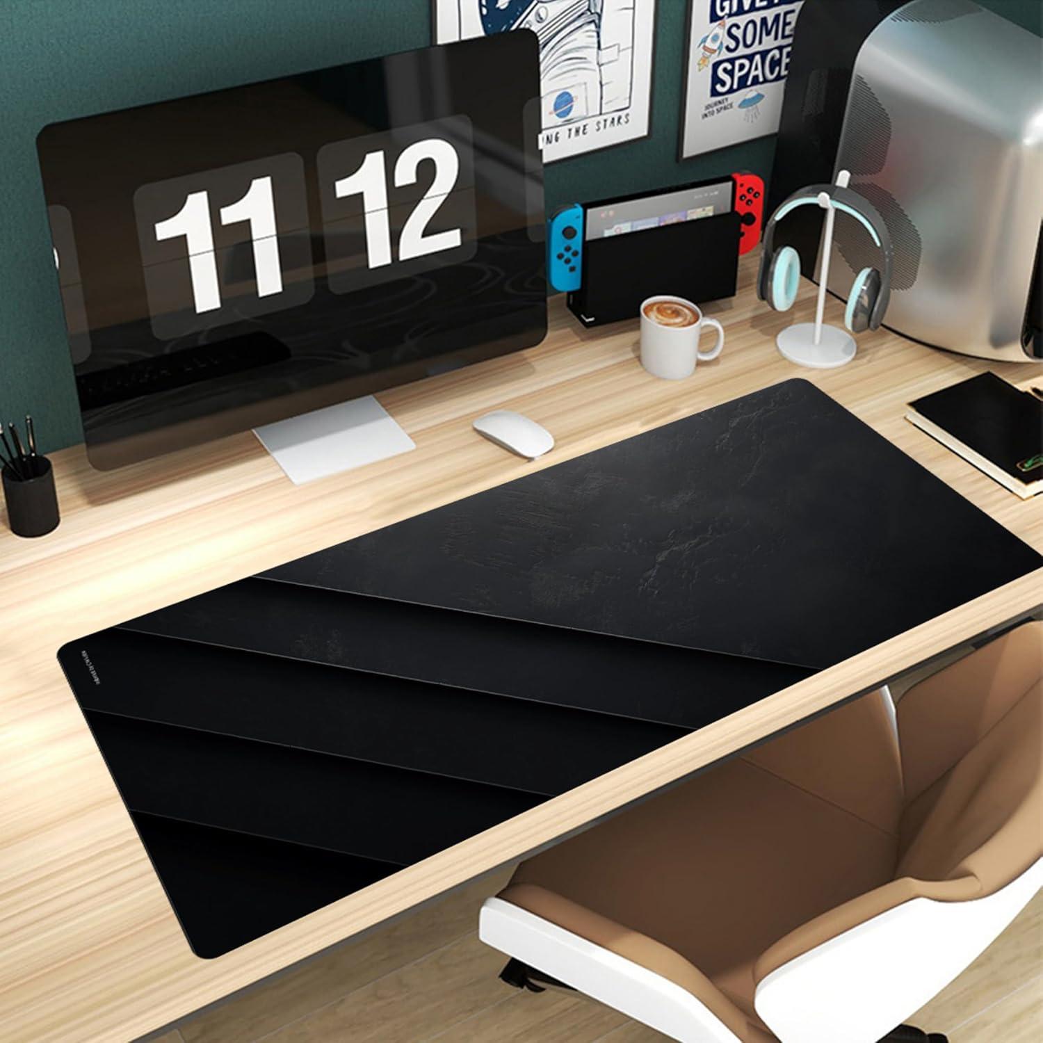 Alfombrilla de Ratón InfoMat Black Stone 90x40 cm Antideslizante