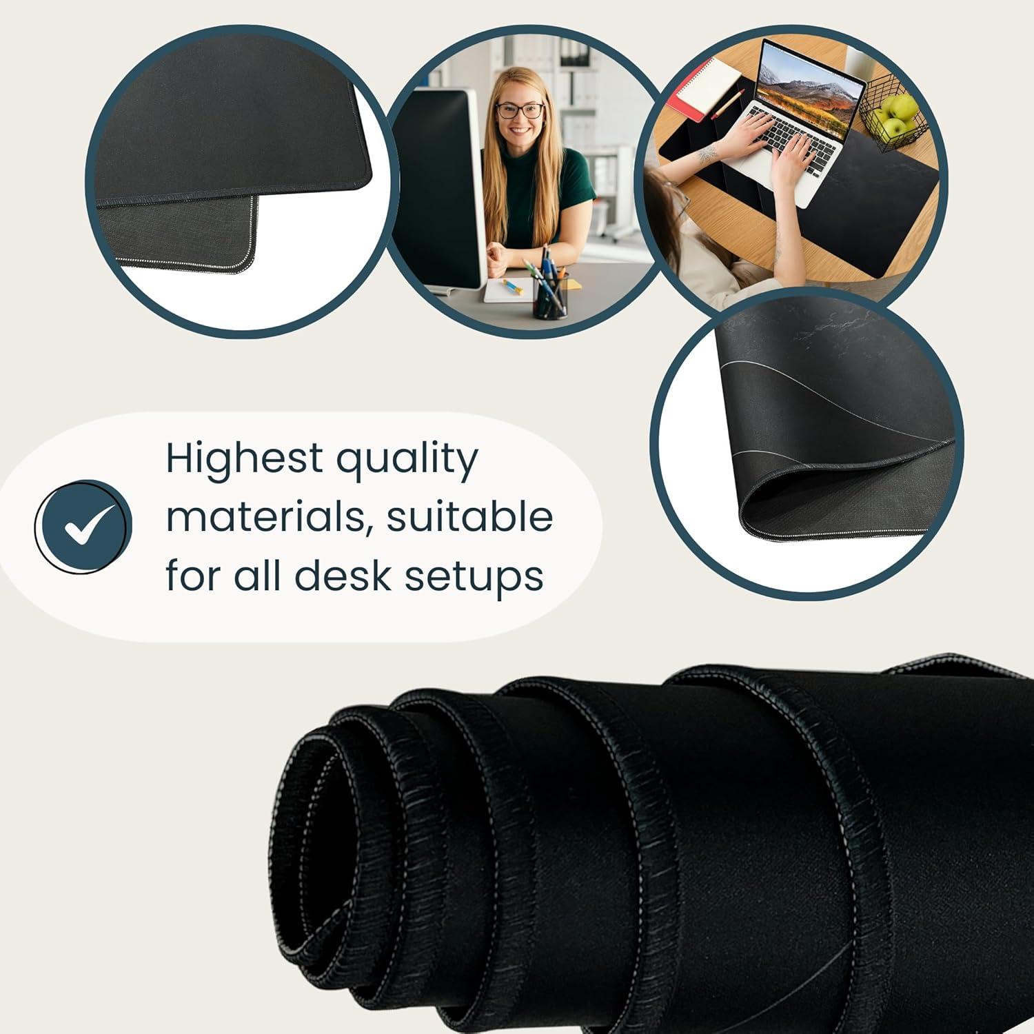 Alfombrilla de Ratón InfoMat Black Stone 90x40 cm Antideslizante