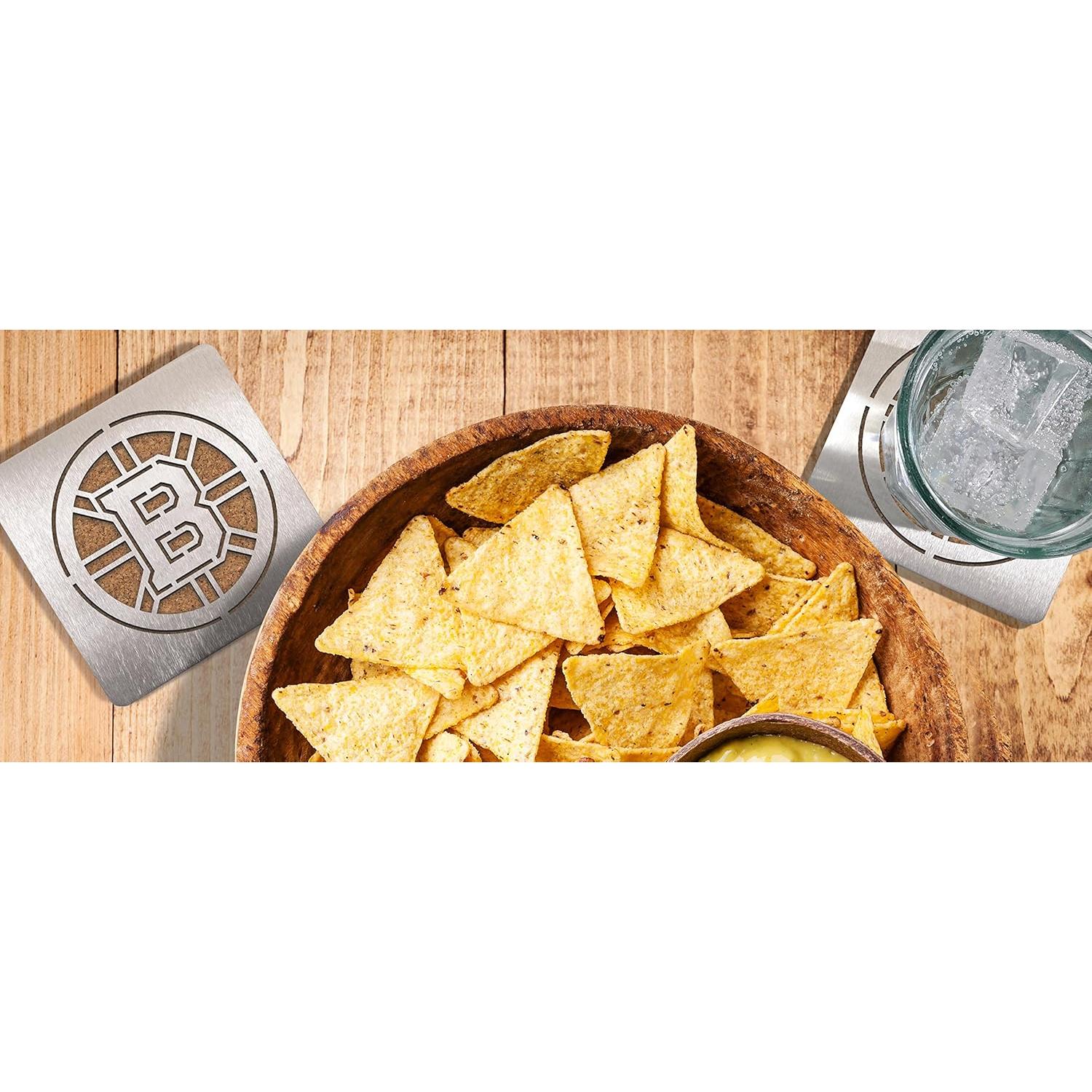 Posavasos de Acero Inoxidable YouTheFan Boston Bruins - Juego de 4