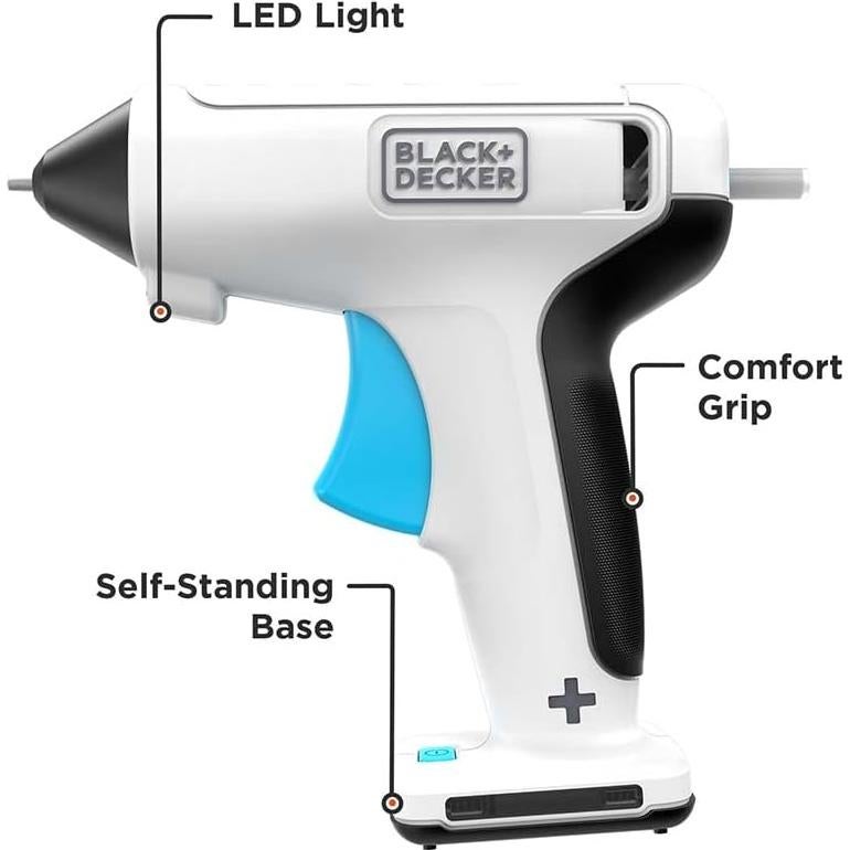 Pistola de Pegamento Inalámbrica BLACK+DECKER 4V 20 Barras