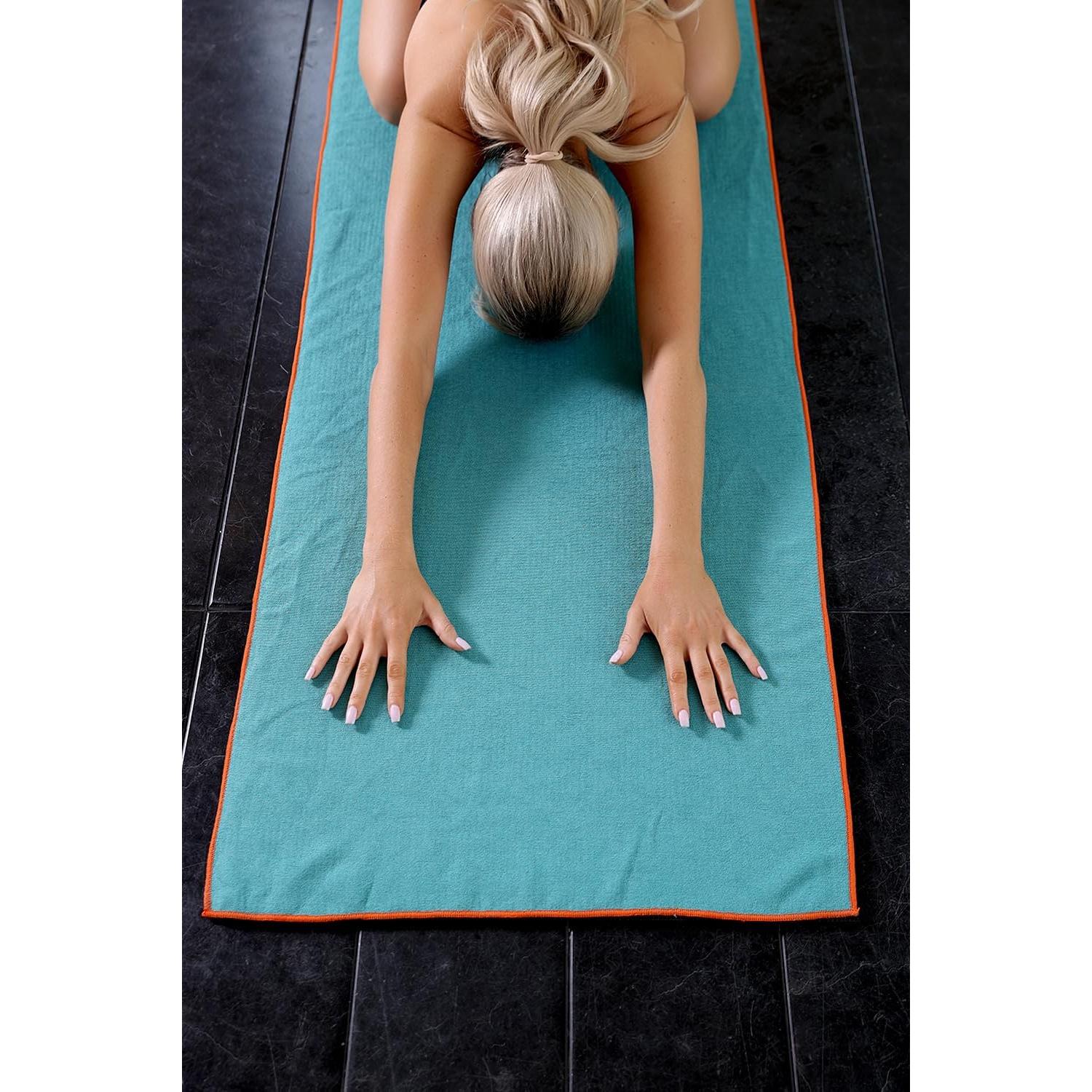 Toalla de Yoga Antideslizante Eunzel 2 Piezas 182x61 cm