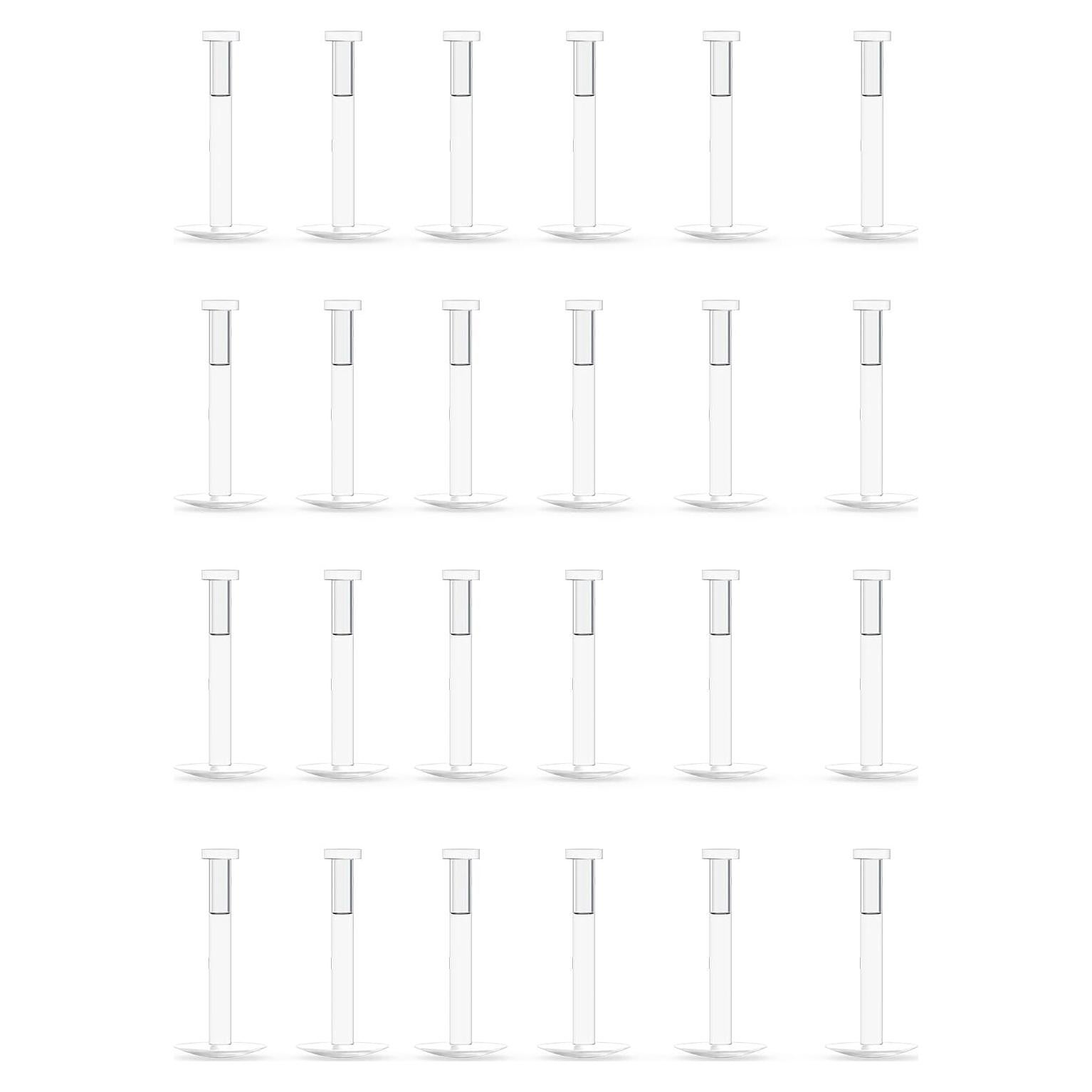 Rretenedores de Piercing de Labio Kridzisw 16G Acrílico Claro 6-12mm