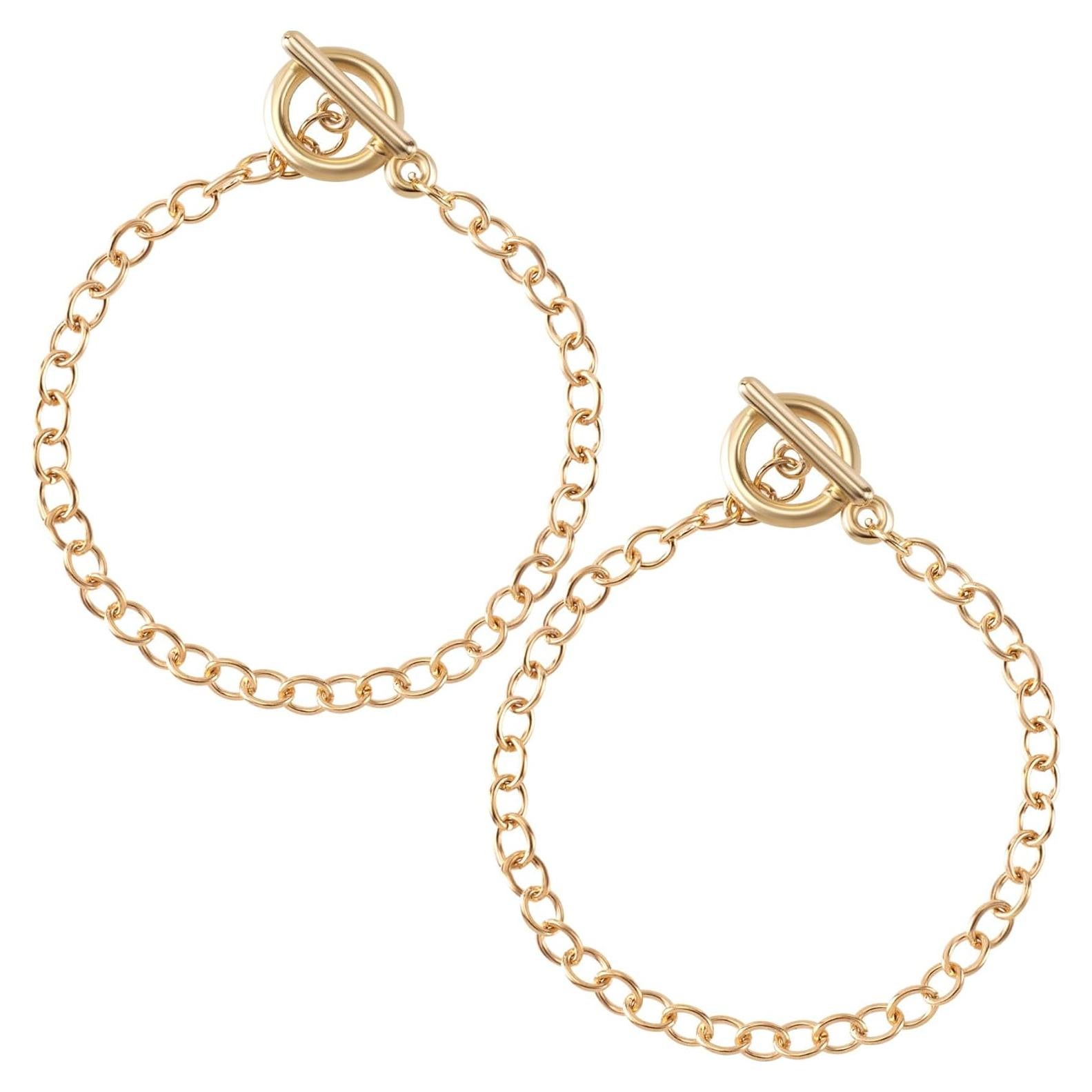 Cadenas de Pulsera DIY Isslly 2 PCS Aleación Dorado 19.5 cm