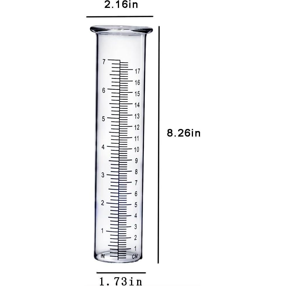 Tubo de Reemplazo para Pluviómetro Plástico BIUWING 7" (17.78 cm) - 2 Pcs