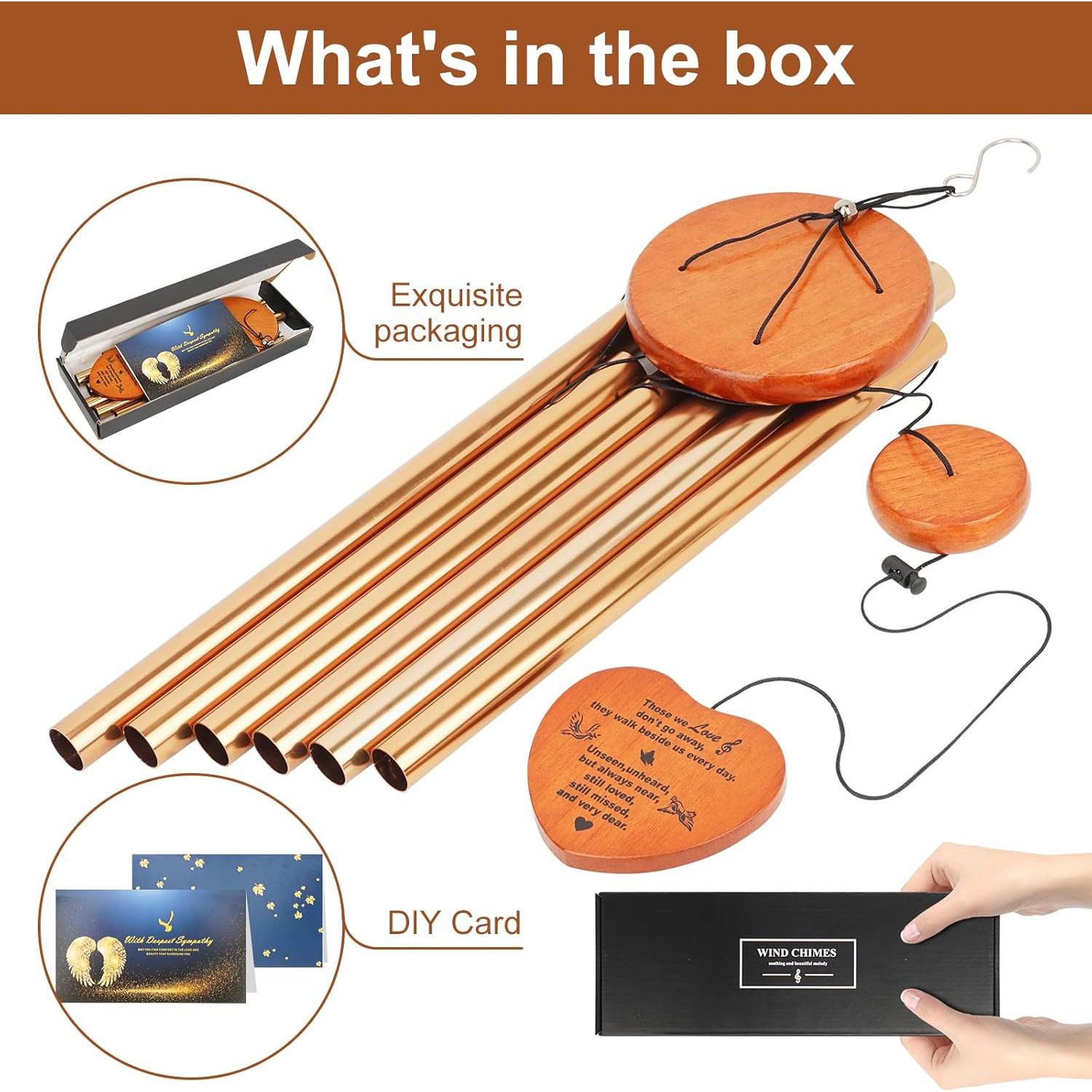 Campanas de Viento Memoriales Beboligh 76.2 cm Tono Profundo