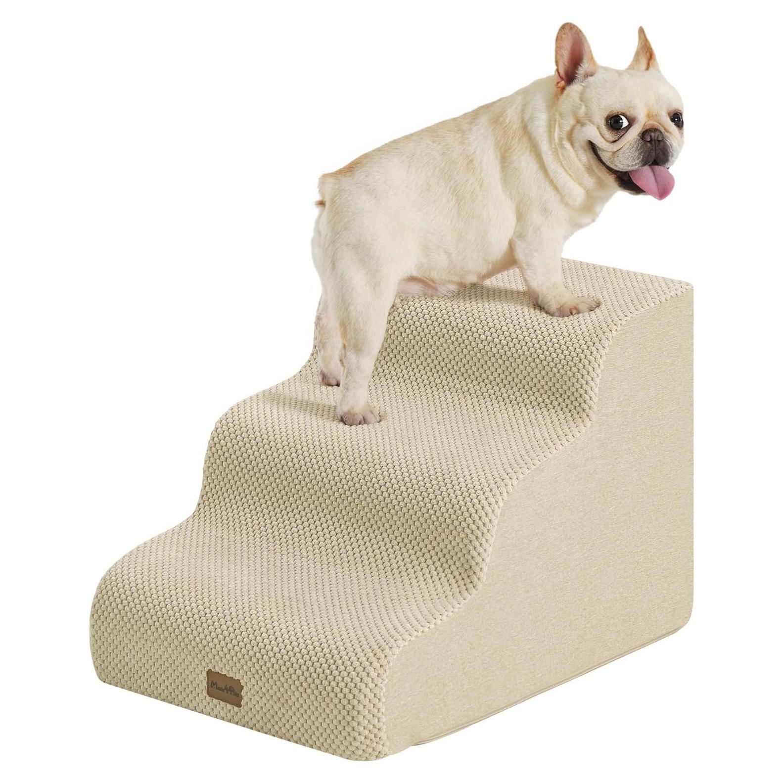 Escalera para Perros Made4Pets 3 Pasos Antideslizante Beige