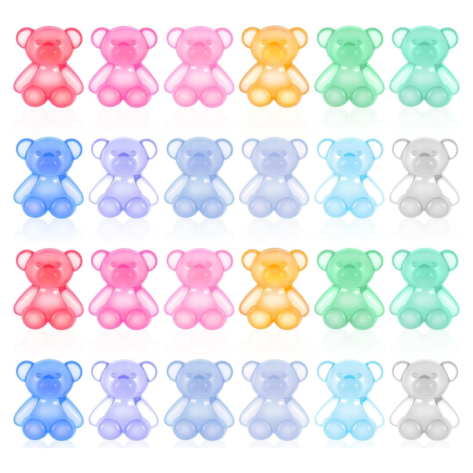 130 Mini Osos Acrílicos de Colores para Decoración y Aprendizaje