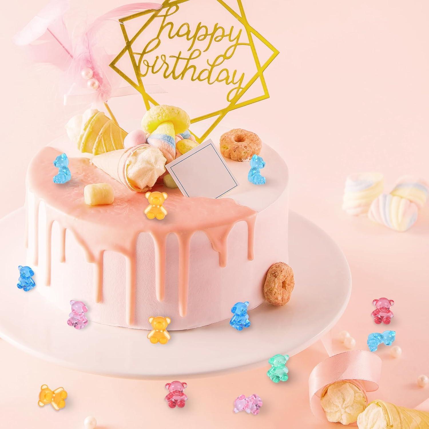 130 Mini Osos Acrílicos de Colores para Decoración y Aprendizaje