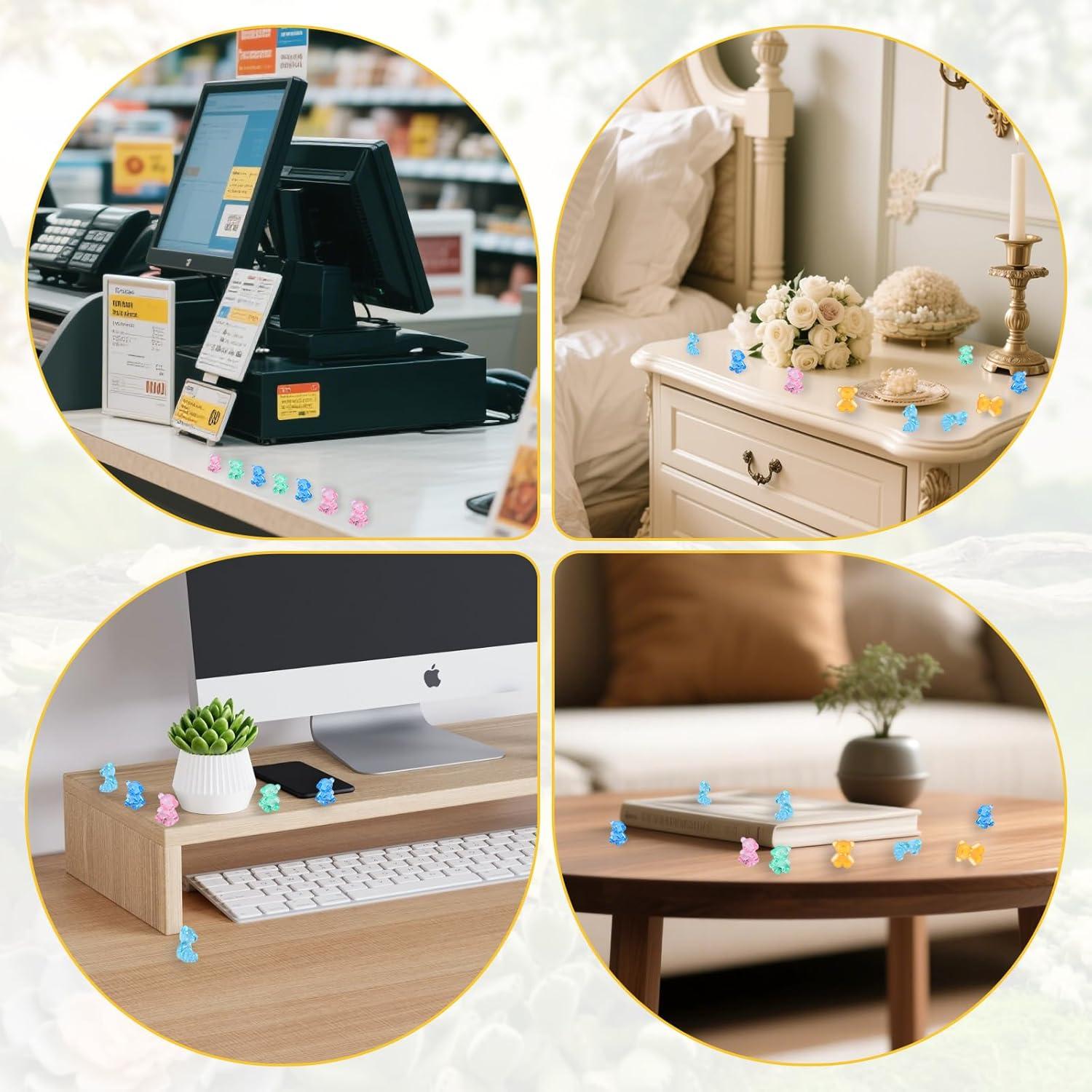 130 Mini Osos Acrílicos de Colores para Decoración y Aprendizaje