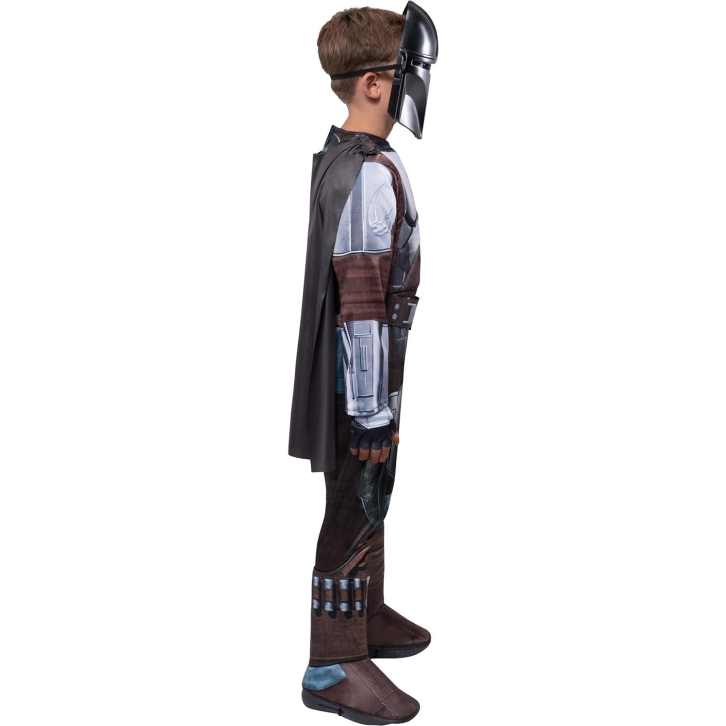 Disfraz juvenil Star Wars The Mandalorian con capa y máscara