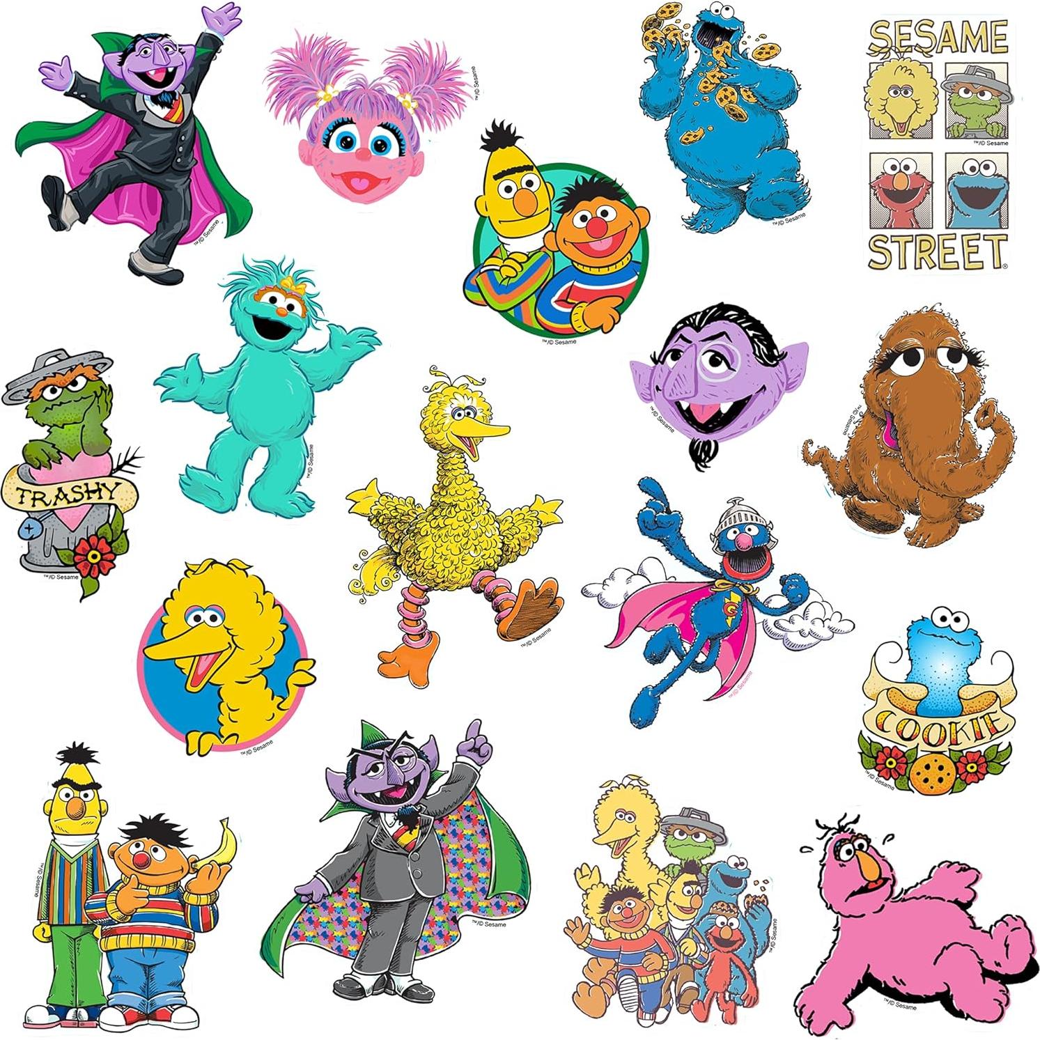 Calcomanías Sesame Street - Paquete de 50 Vinilo Premium