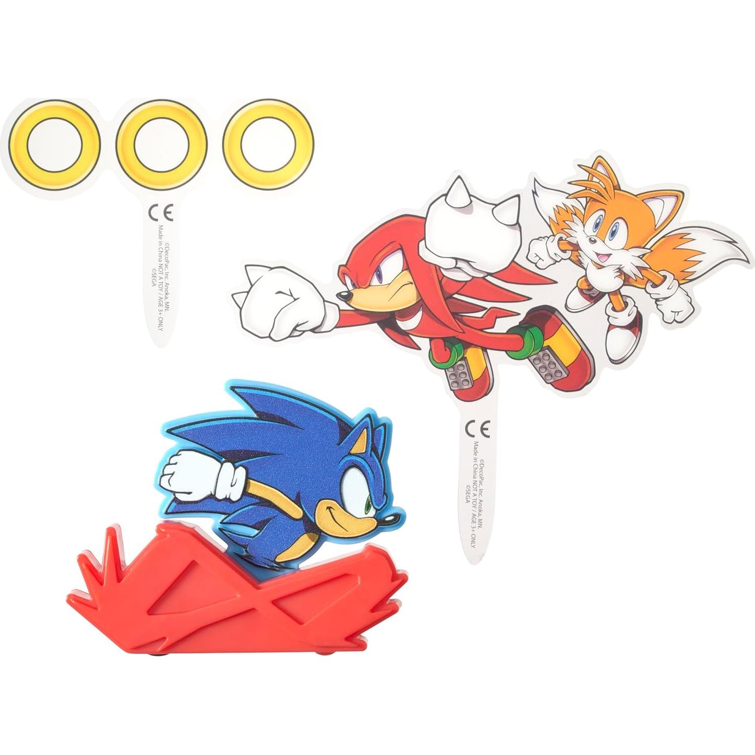 Adorno para Pastel Sonic the Hedgehog DecoPac - 3 Piezas