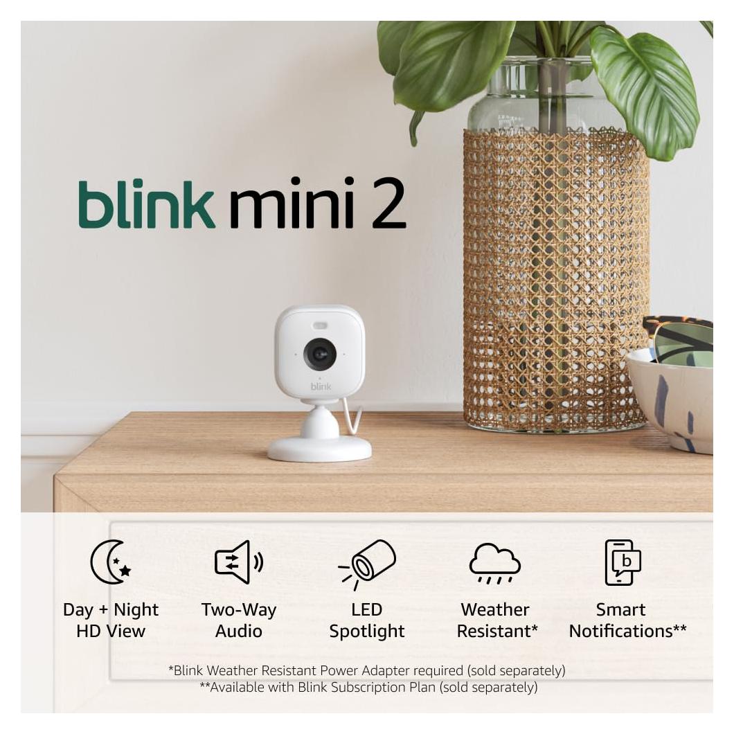 Cámara de Seguridad Blink Mini 2 HD - Visión Nocturna Color