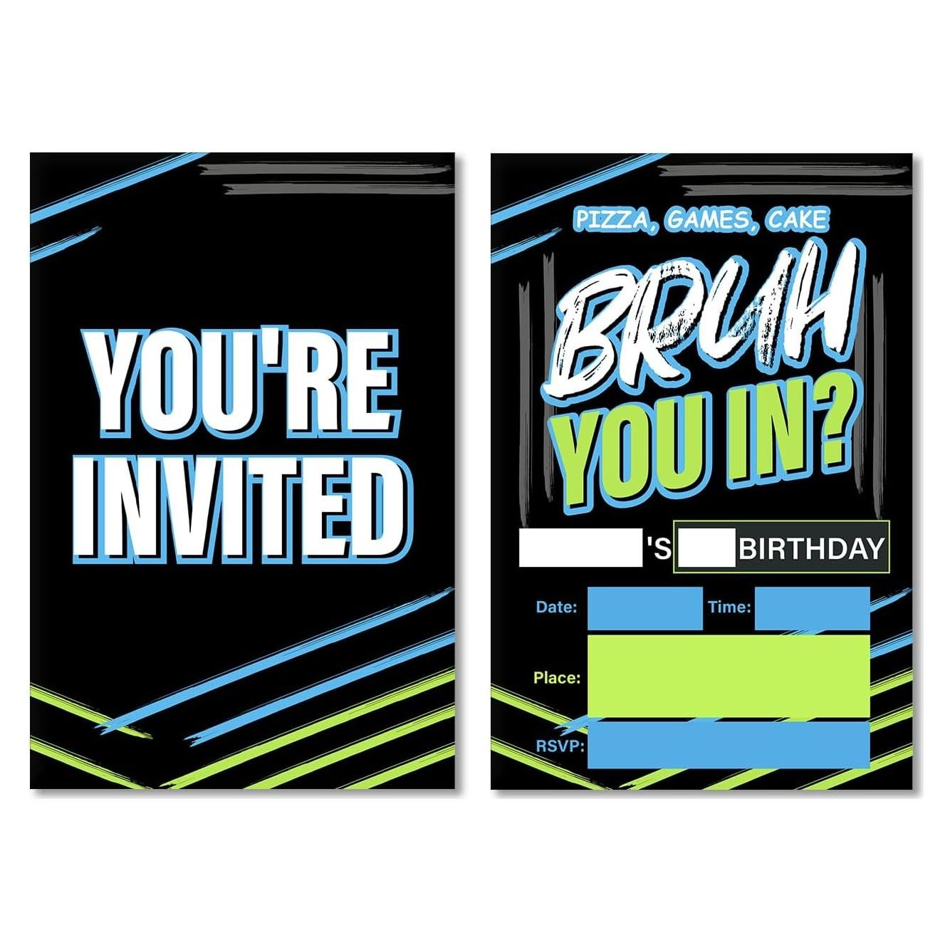 Invitaciones de Cumpleaños para Niños Soiceu Set de 20